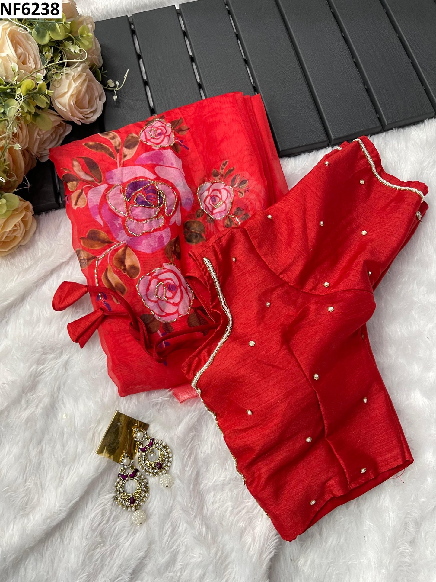 Nf6238 Vmk. Zardosi Work Sarees