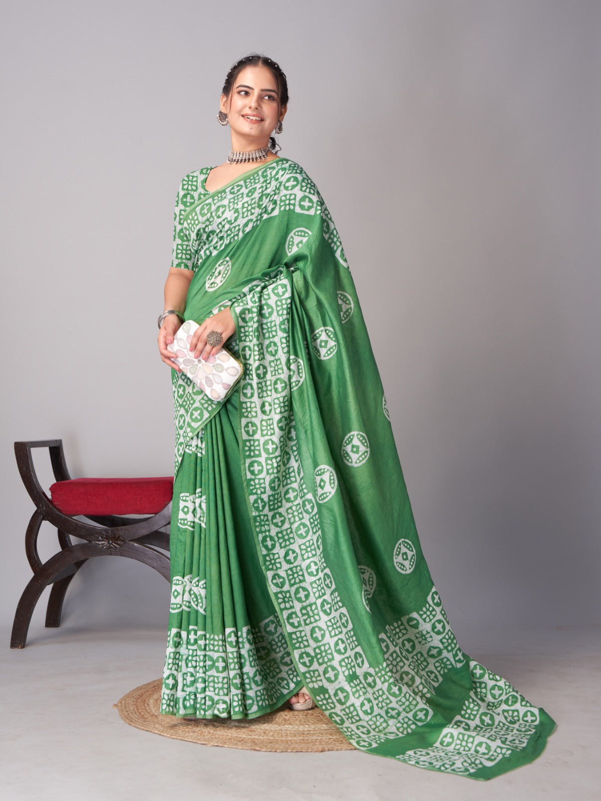 Mb005 To Mb024 Batik Mira Bela Print Sarees