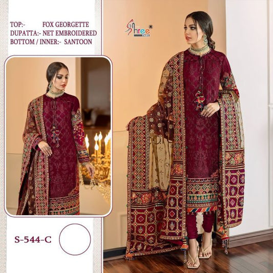 S-544-C Shree Fabs Fox Georgette Pakistani Salwar Suits