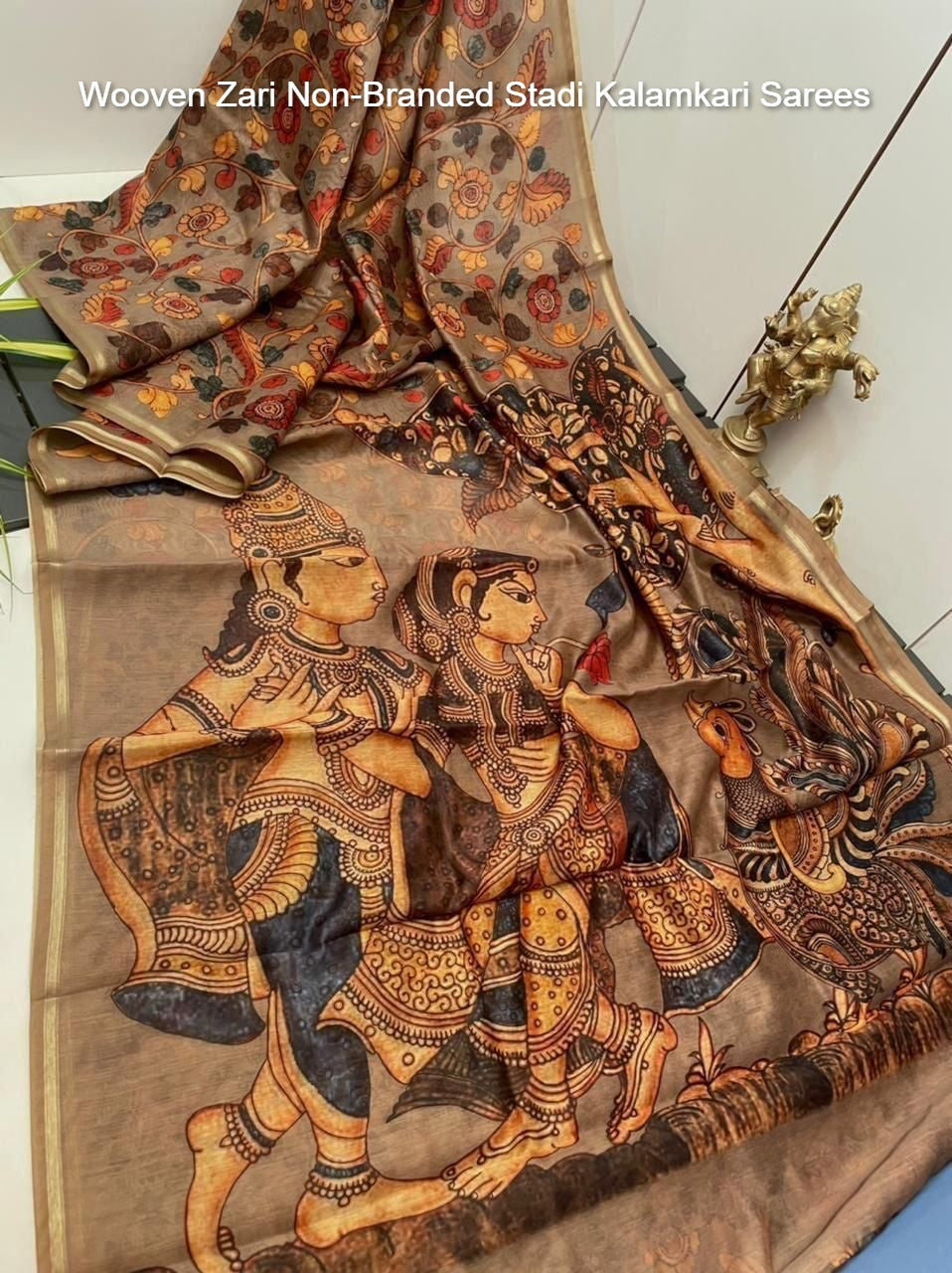 Wooven Zari Non-Branded Stadi Kalamkari Sarees