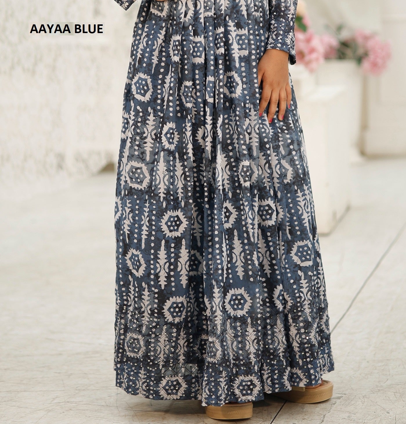 Yaana Vol 5 Blue Aayaa Embroidery Girls Gown