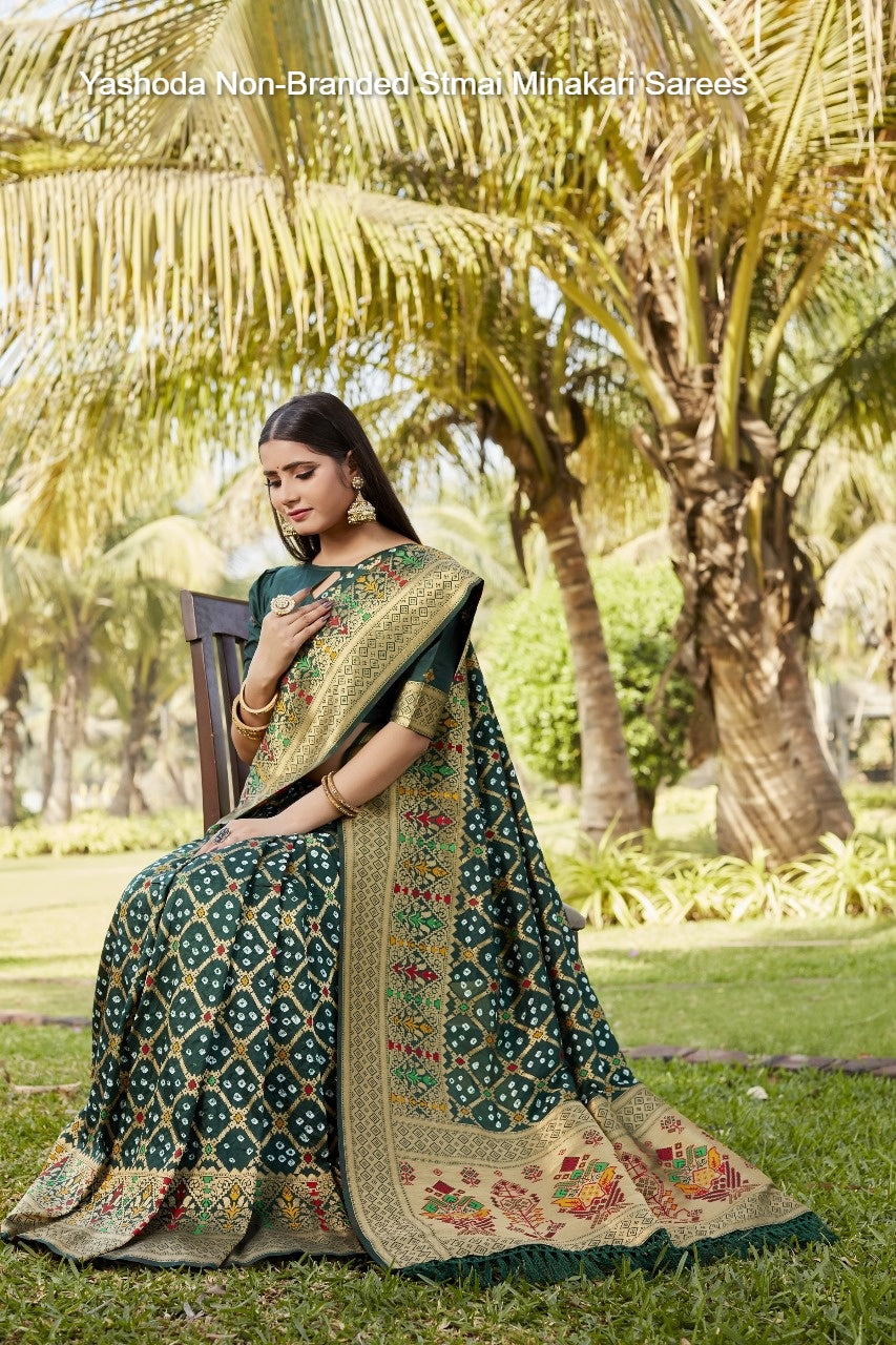 Yashoda Non-Branded Stmai Minakari Sarees