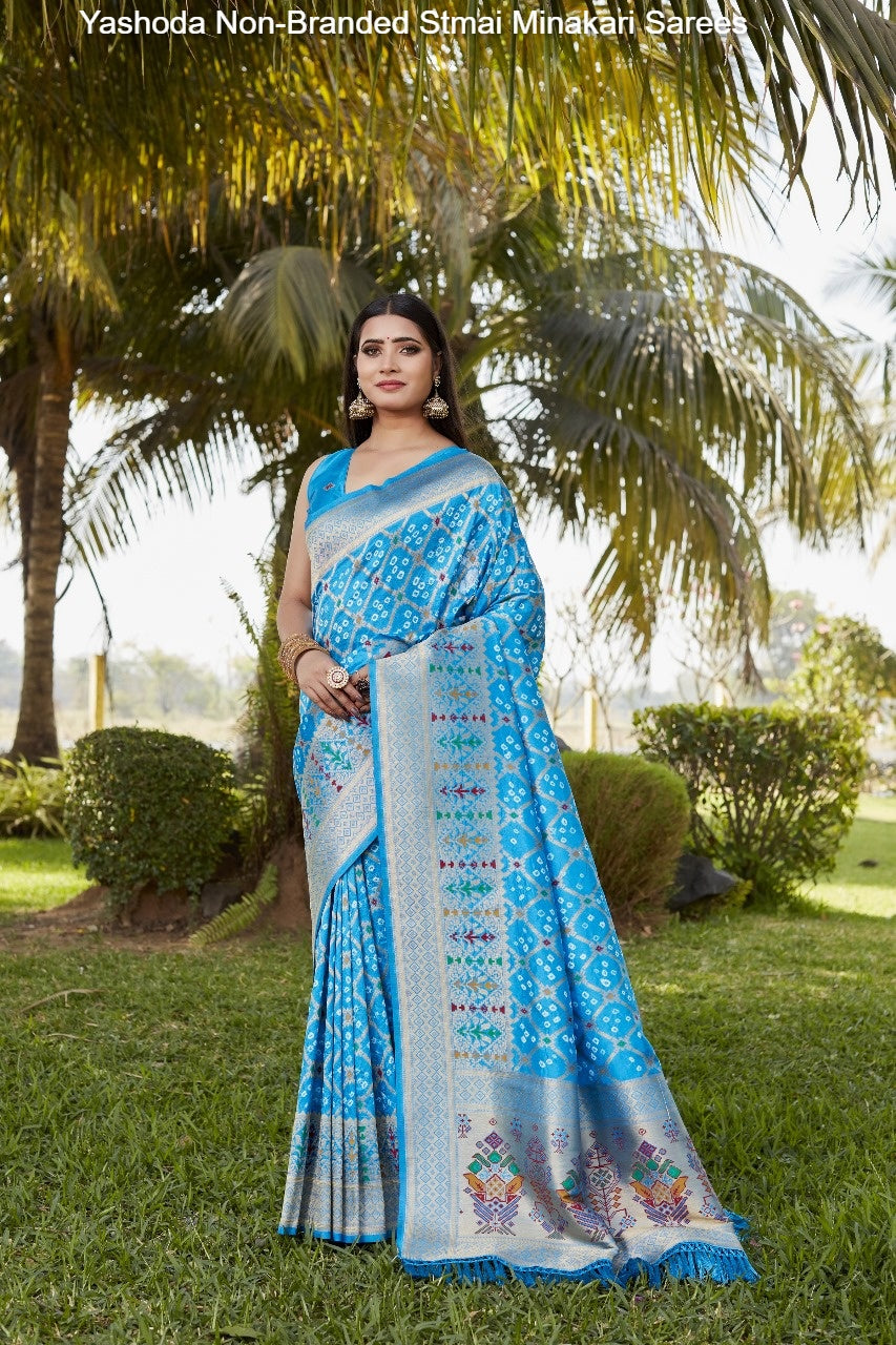 Yashoda Non-Branded Stmai Minakari Sarees