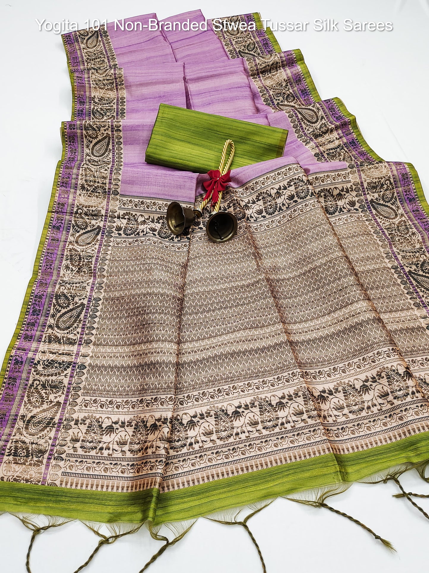 Yogita 101 Non-Branded Stwea Tussar Silk Sarees