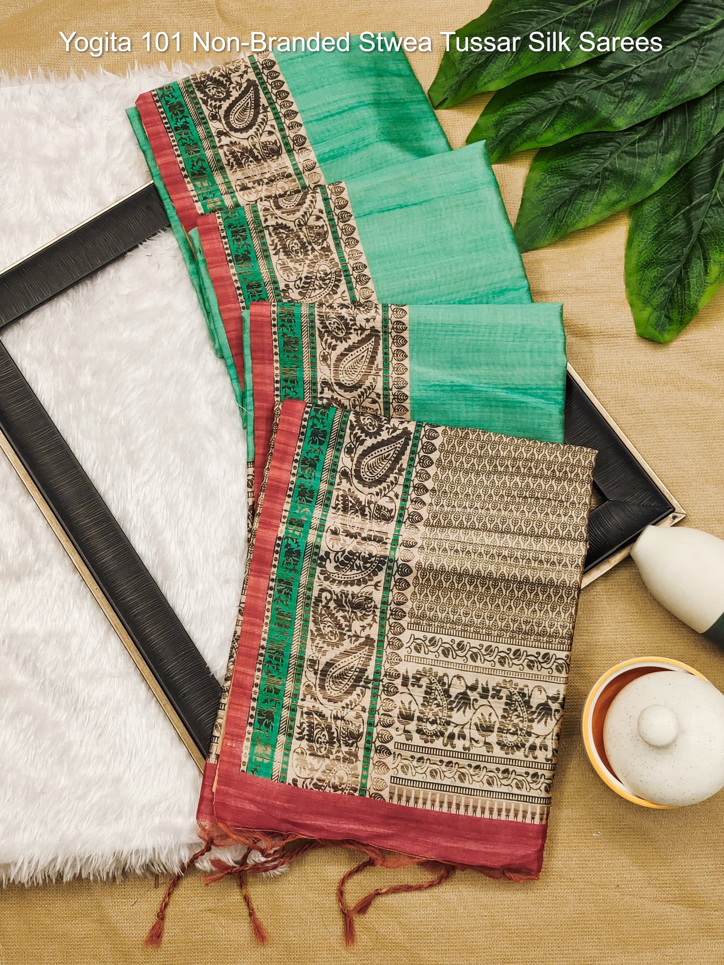 Yogita 101 Non-Branded Stwea Tussar Silk Sarees