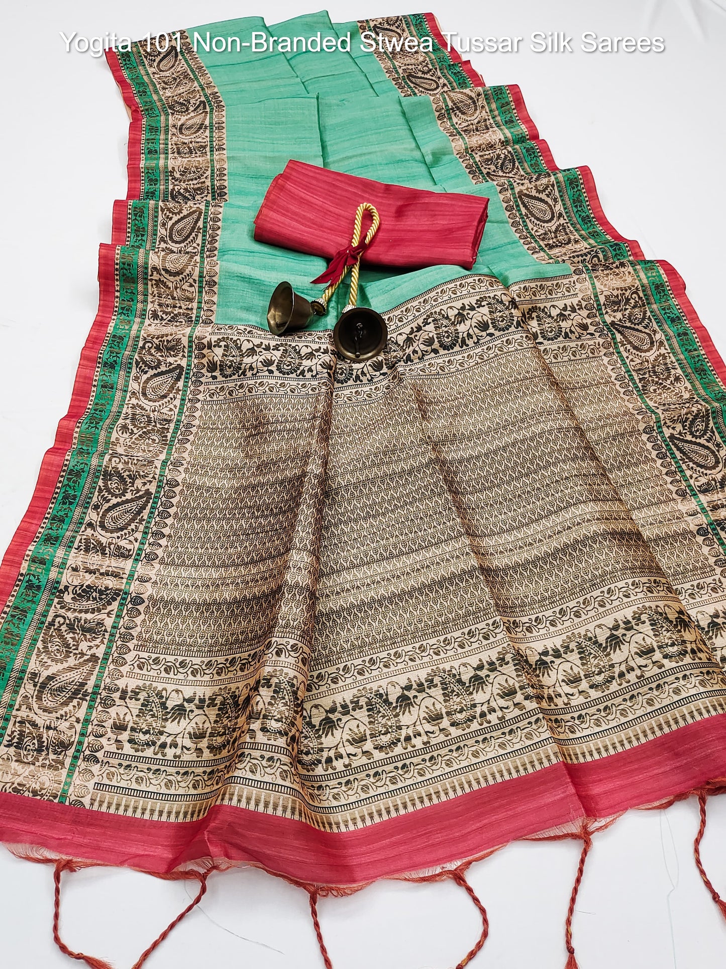 Yogita 101 Non-Branded Stwea Tussar Silk Sarees