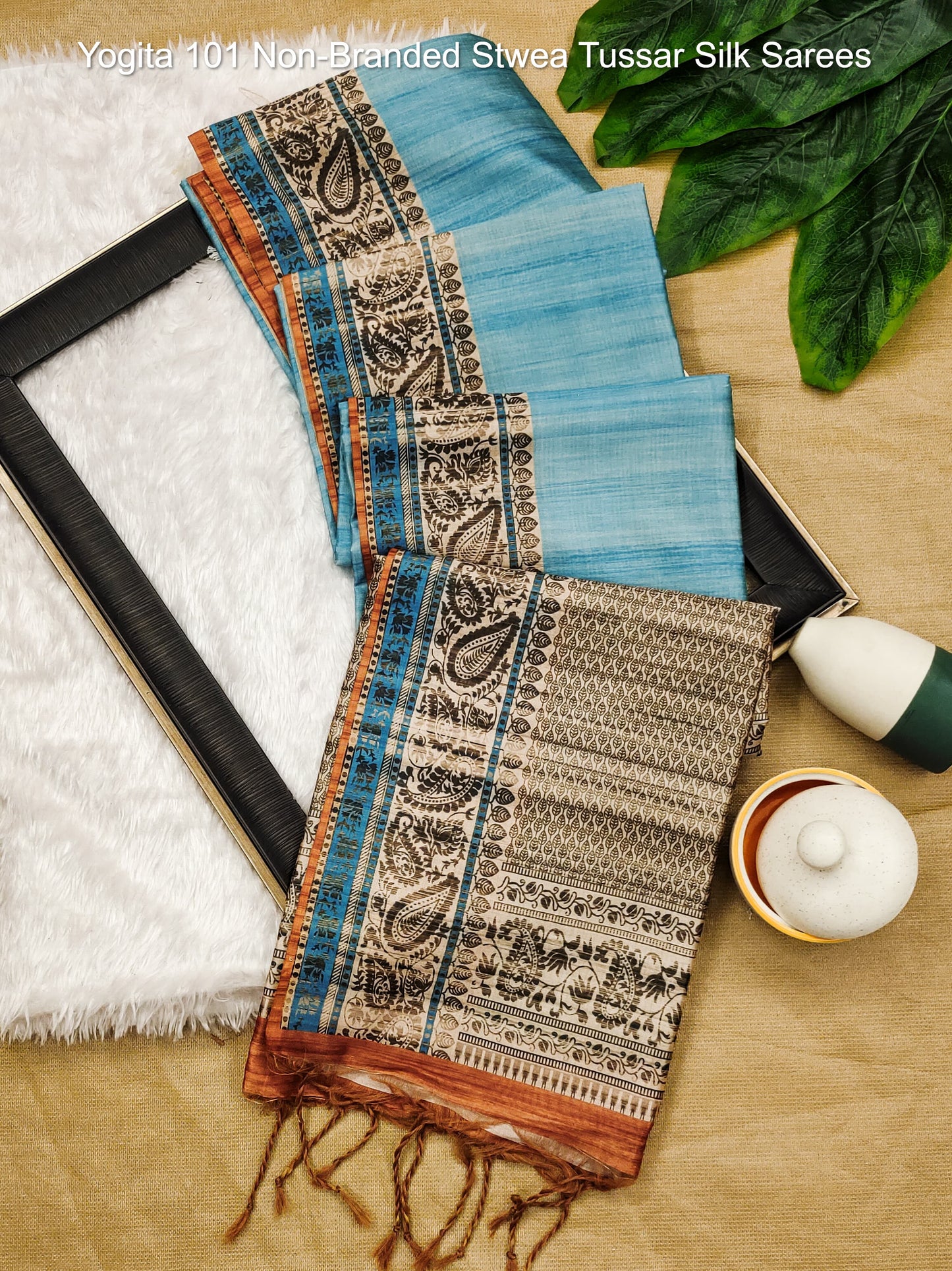 Yogita 101 Non-Branded Stwea Tussar Silk Sarees