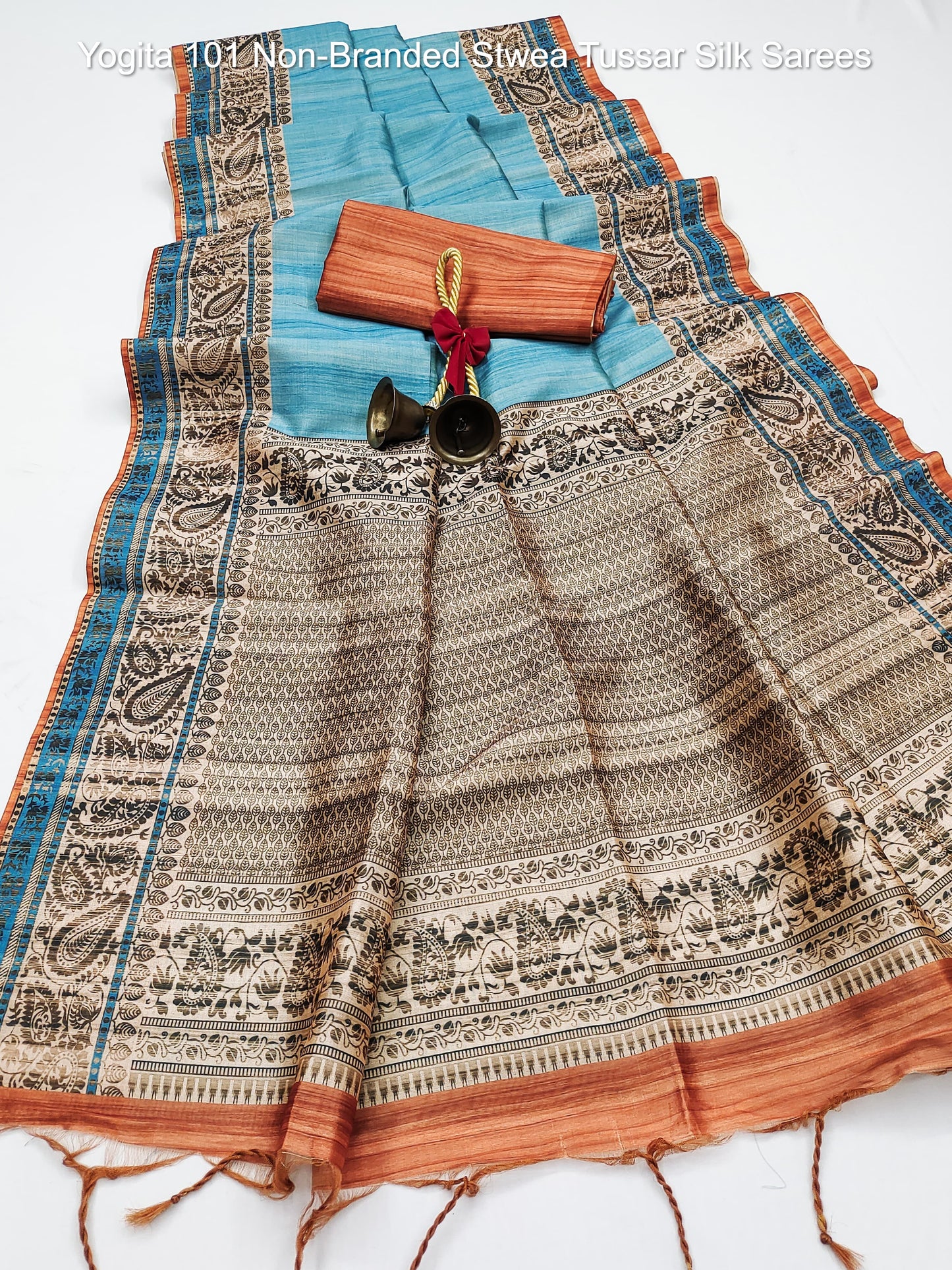 Yogita 101 Non-Branded Stwea Tussar Silk Sarees