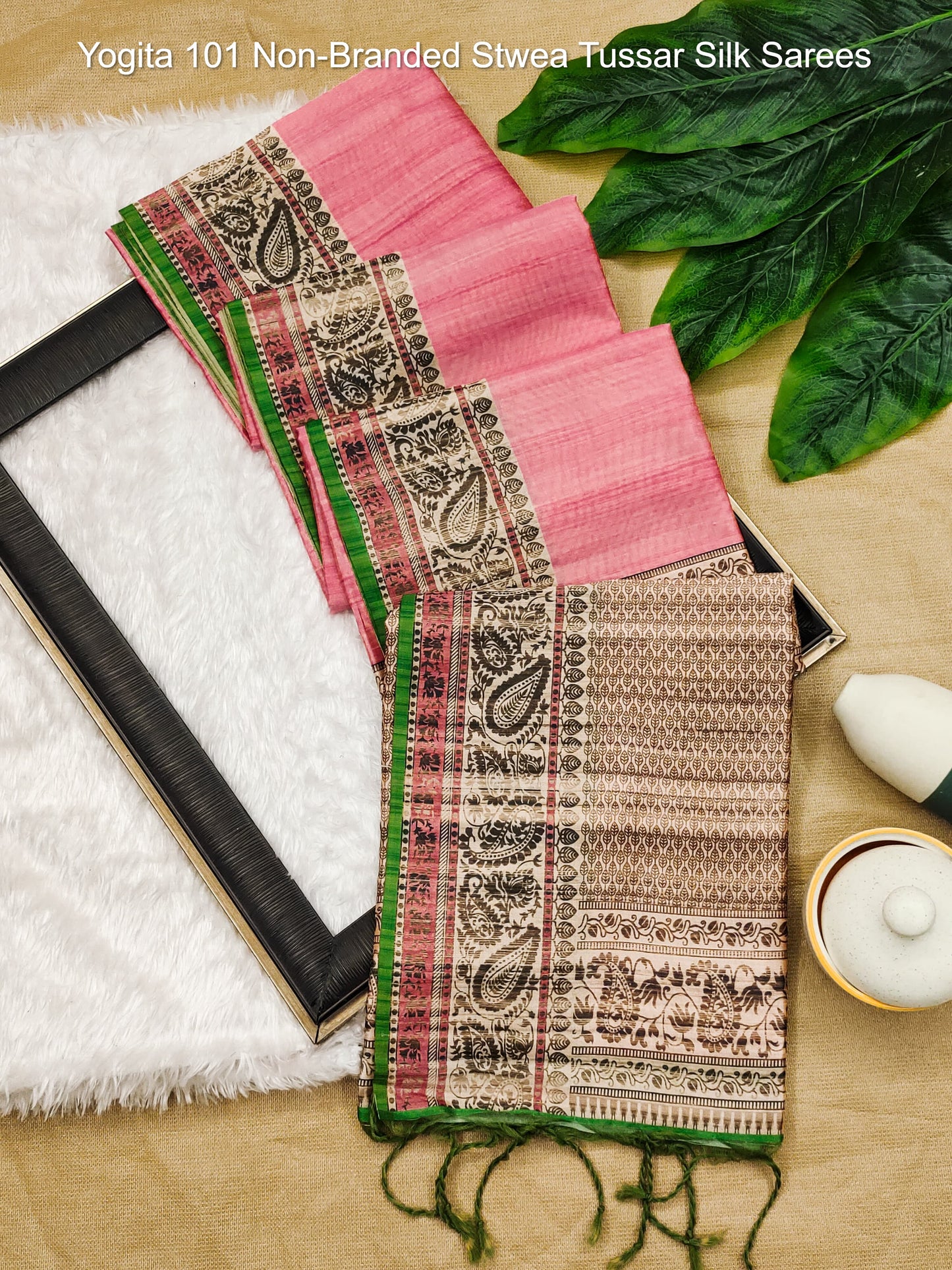 Yogita 101 Non-Branded Stwea Tussar Silk Sarees