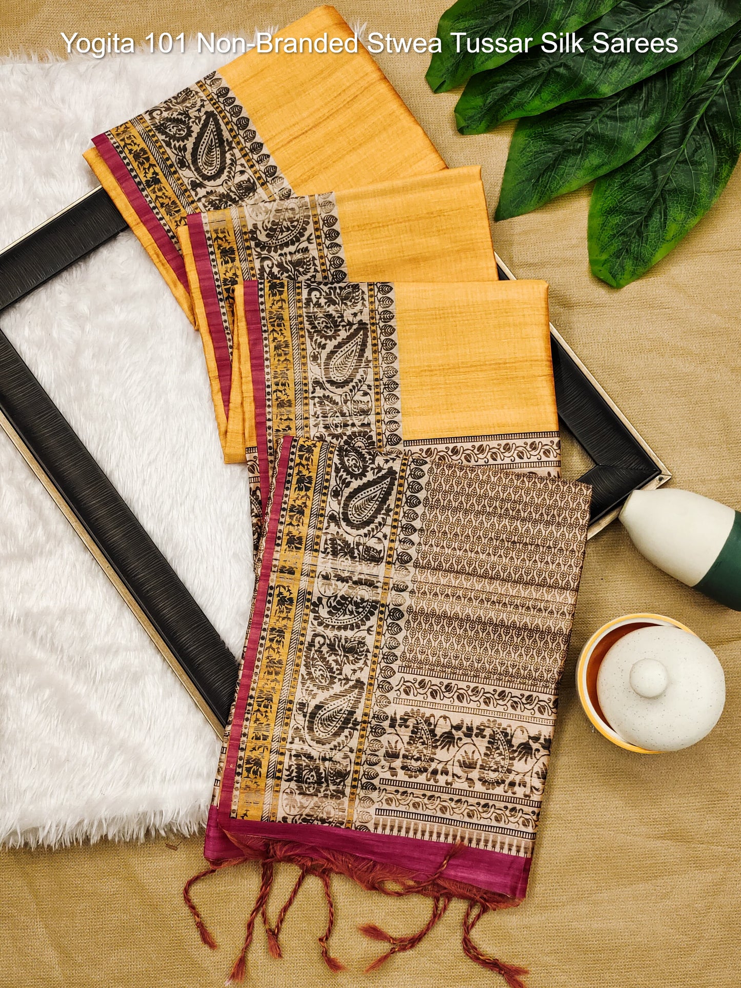 Yogita 101 Non-Branded Stwea Tussar Silk Sarees