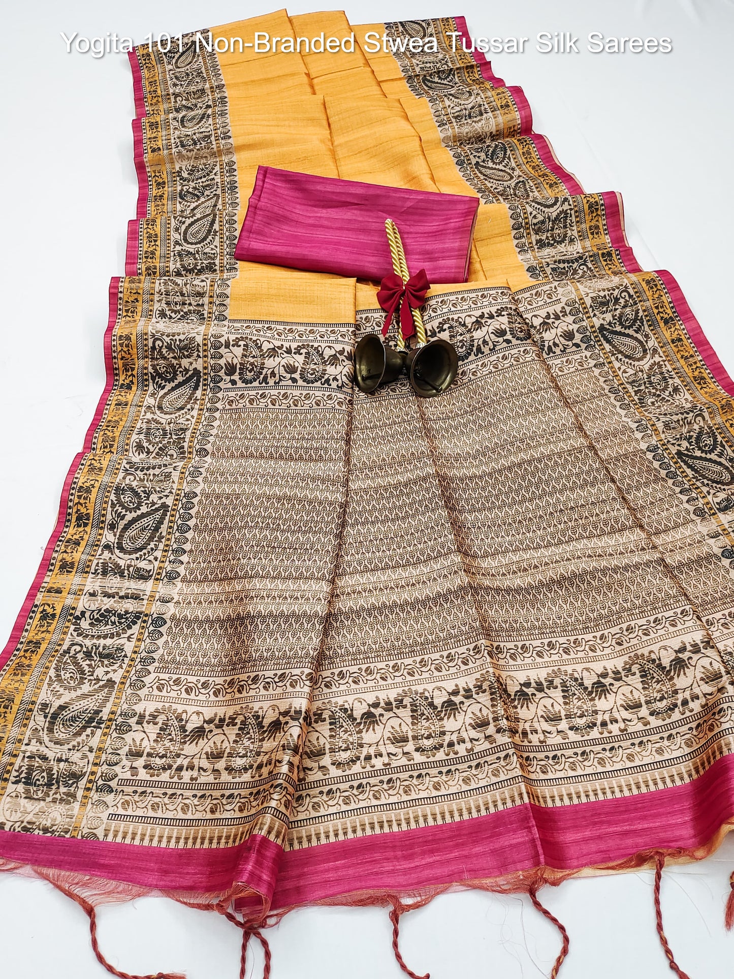 Yogita 101 Non-Branded Stwea Tussar Silk Sarees