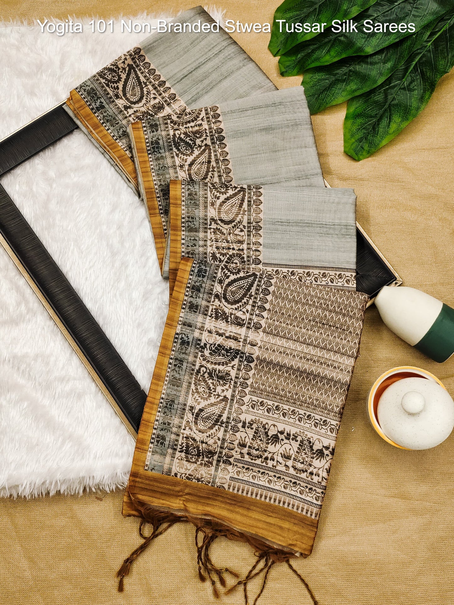 Yogita 101 Non-Branded Stwea Tussar Silk Sarees