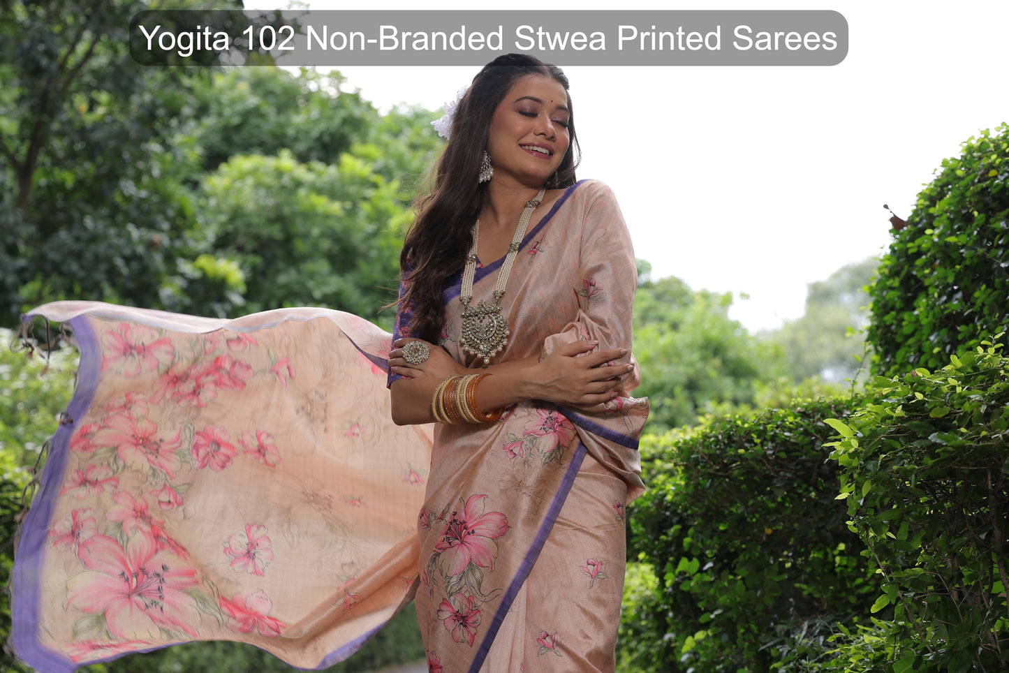 Yogita 102 Non-Branded Stwea Printed Sarees