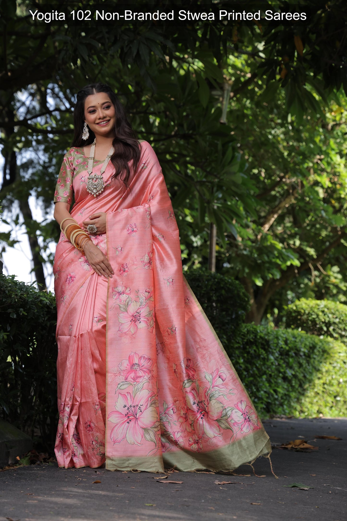 Yogita 102 Non-Branded Stwea Printed Sarees