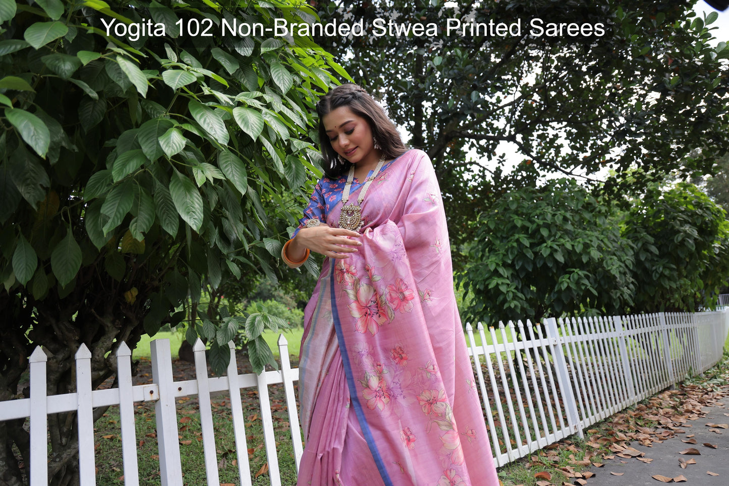 Yogita 102 Non-Branded Stwea Printed Sarees