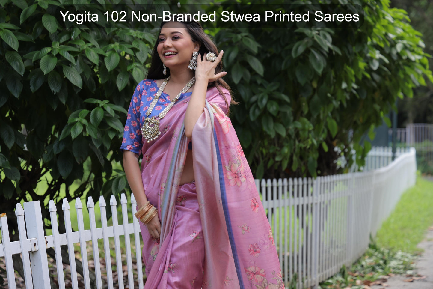 Yogita 102 Non-Branded Stwea Printed Sarees