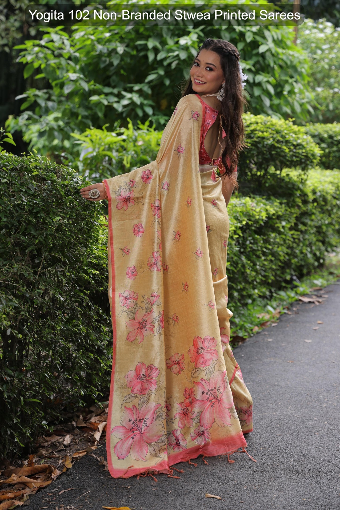 Yogita 102 Non-Branded Stwea Printed Sarees