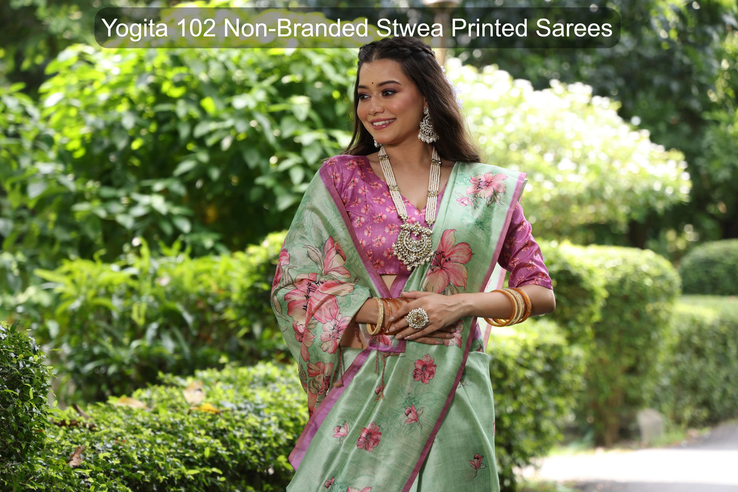 Yogita 102 Non-Branded Stwea Printed Sarees