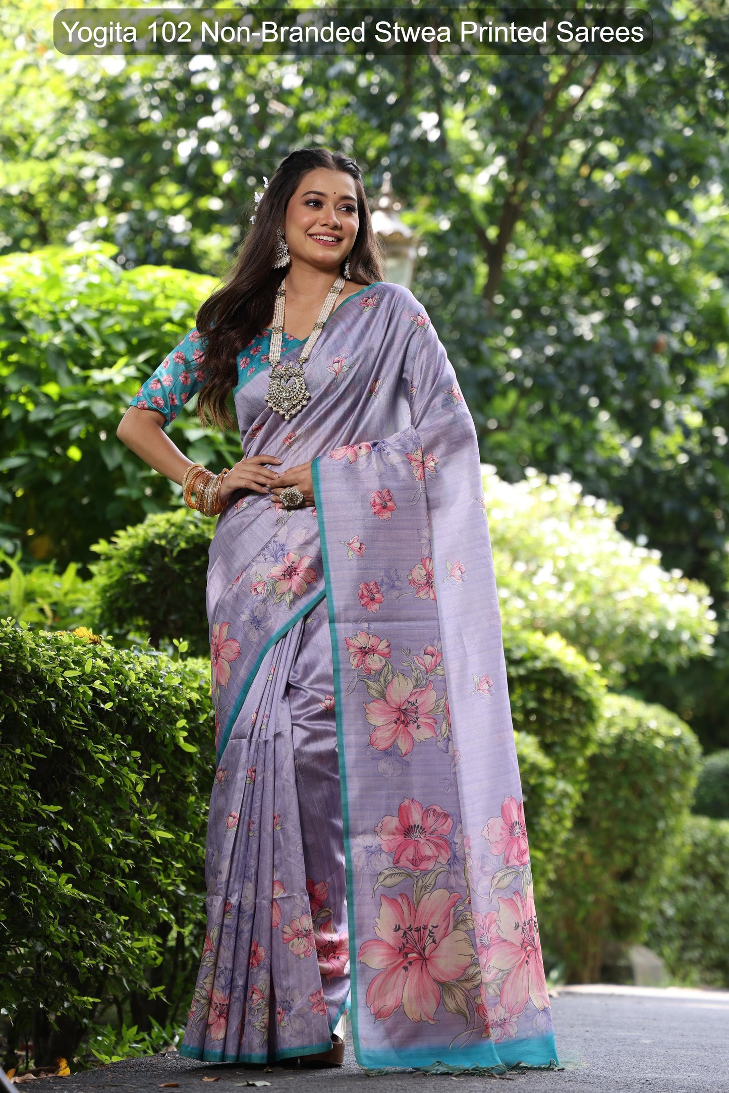 Yogita 102 Non-Branded Stwea Printed Sarees