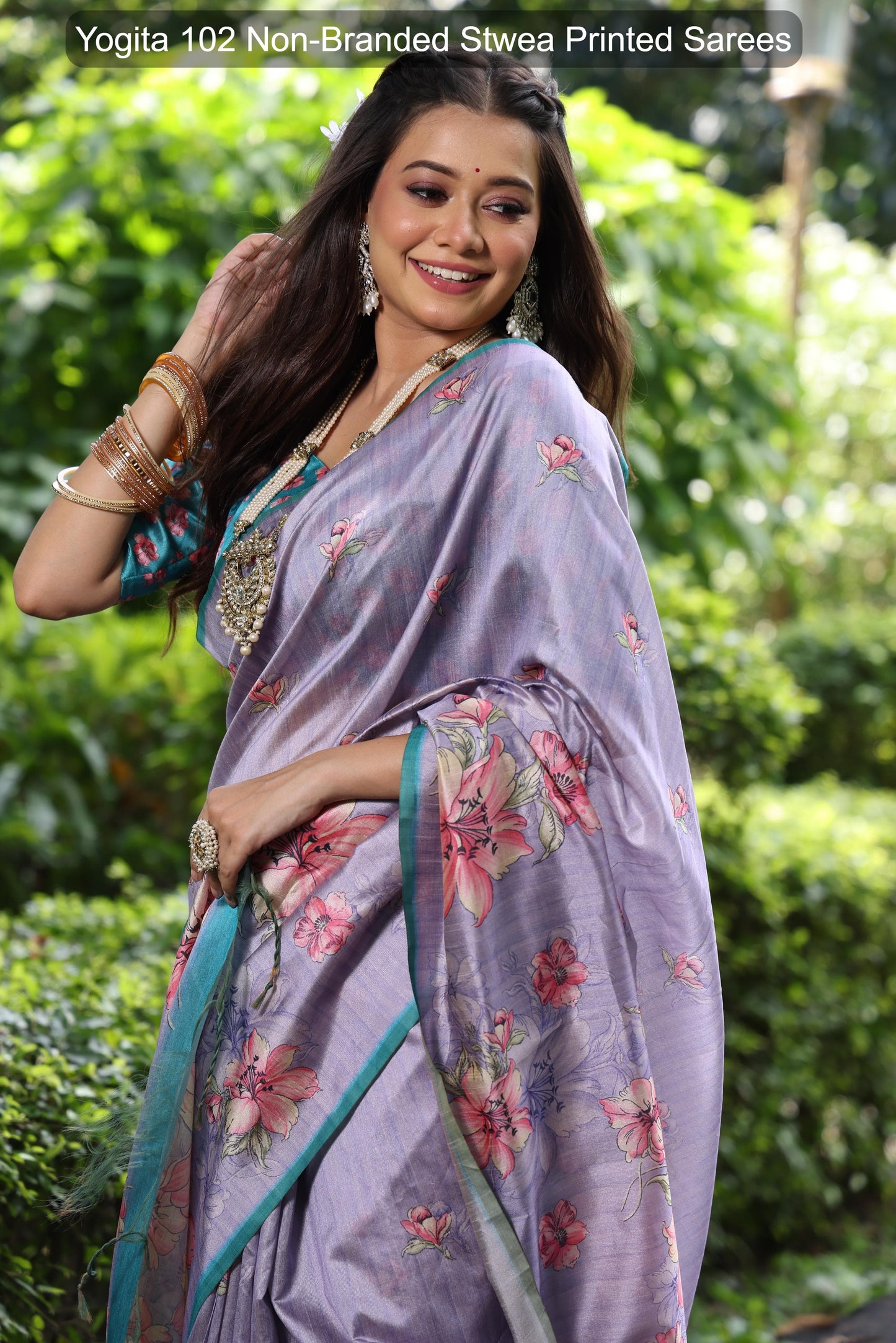 Yogita 102 Non-Branded Stwea Printed Sarees