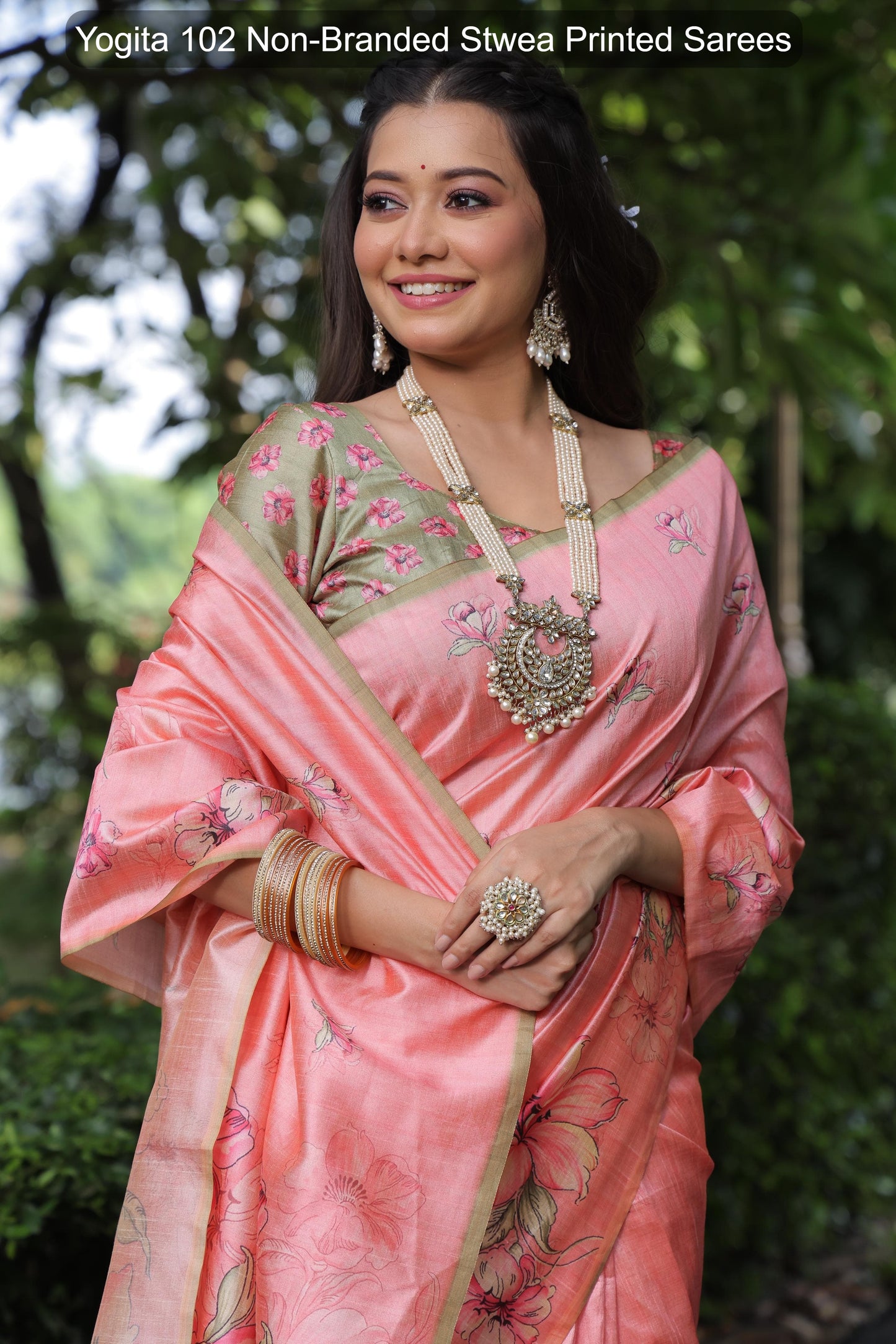 Yogita 102 Non-Branded Stwea Printed Sarees