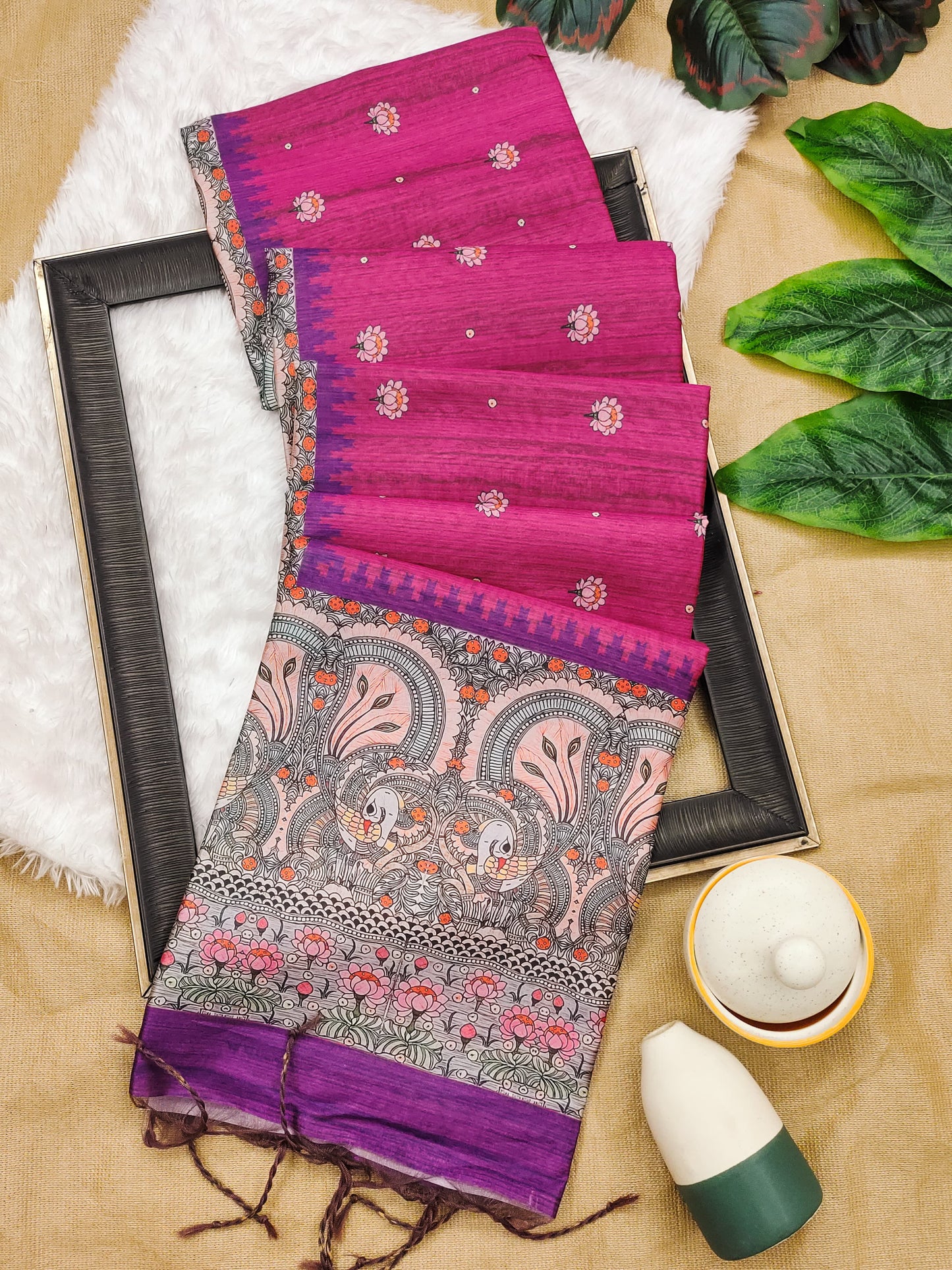 Yogita Lotus 2 Stwea Tussar Silk Sarees