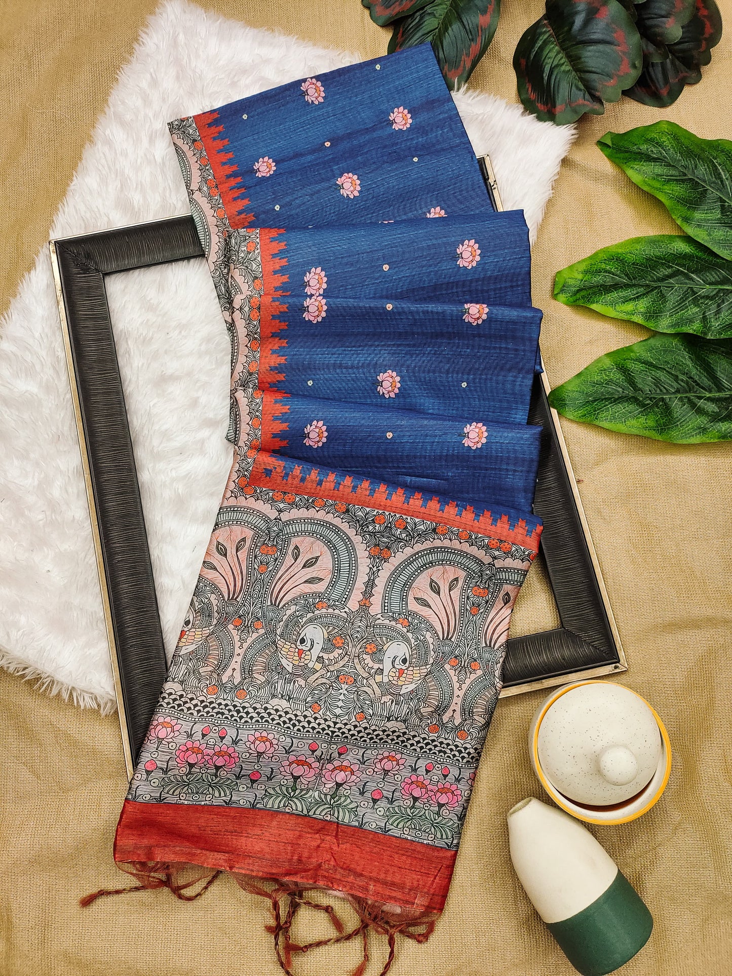 Yogita Lotus 2 Stwea Tussar Silk Sarees