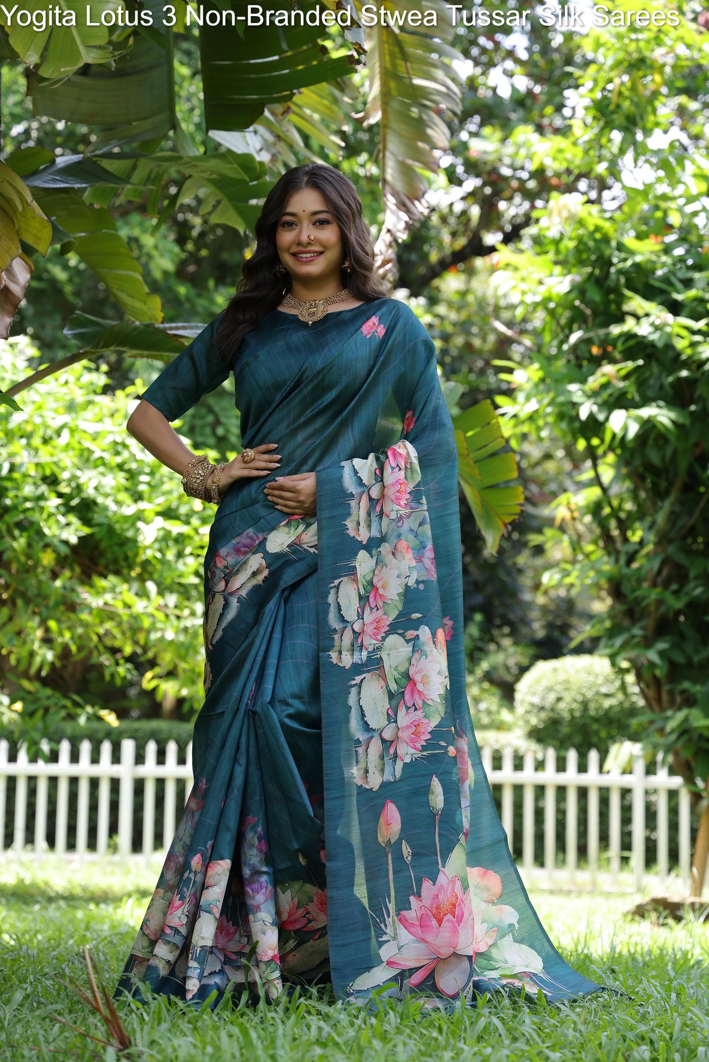 Yogita Lotus 3 Non-Branded Stwea Tussar Silk Sarees