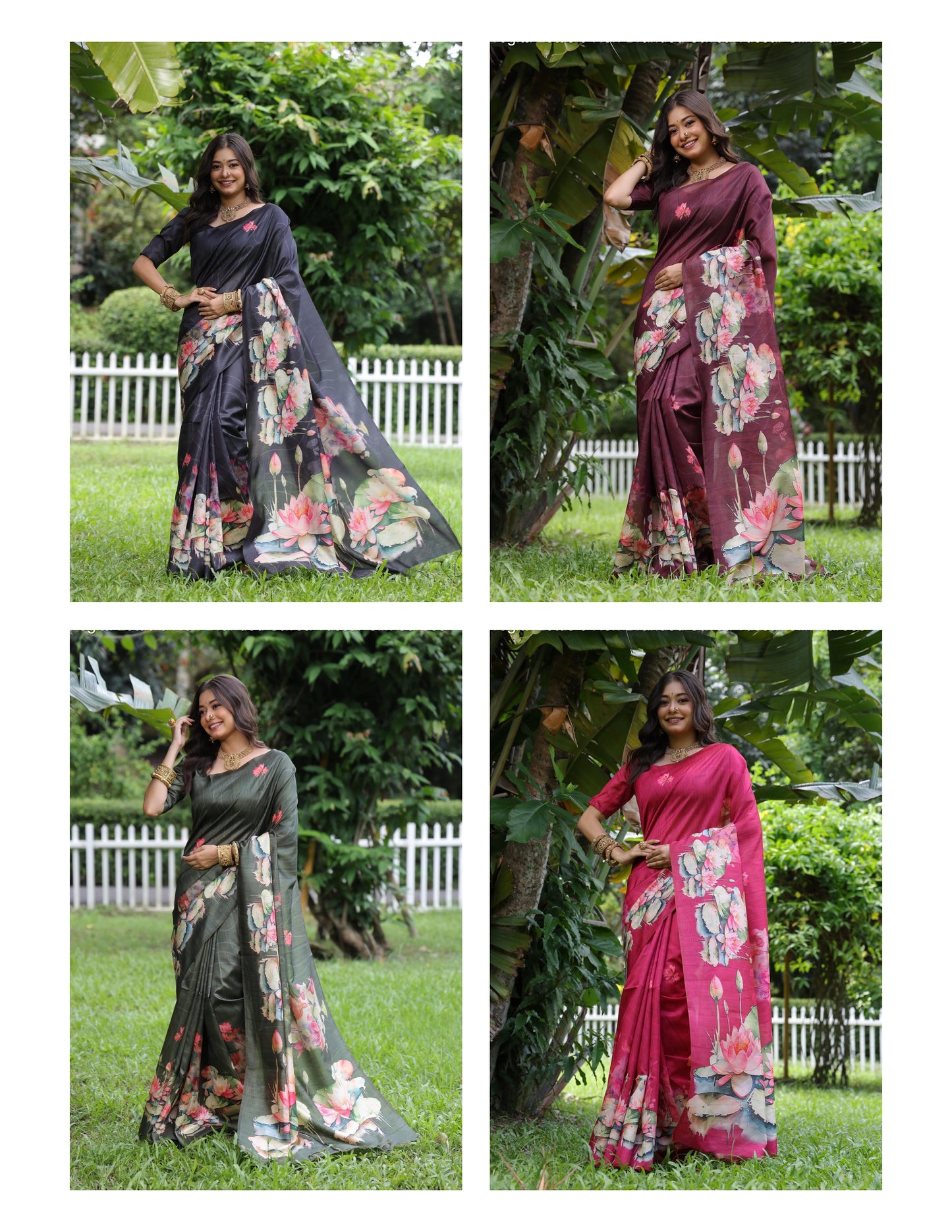 Yogita Lotus 3 Non-Branded Stwea Tussar Silk Sarees