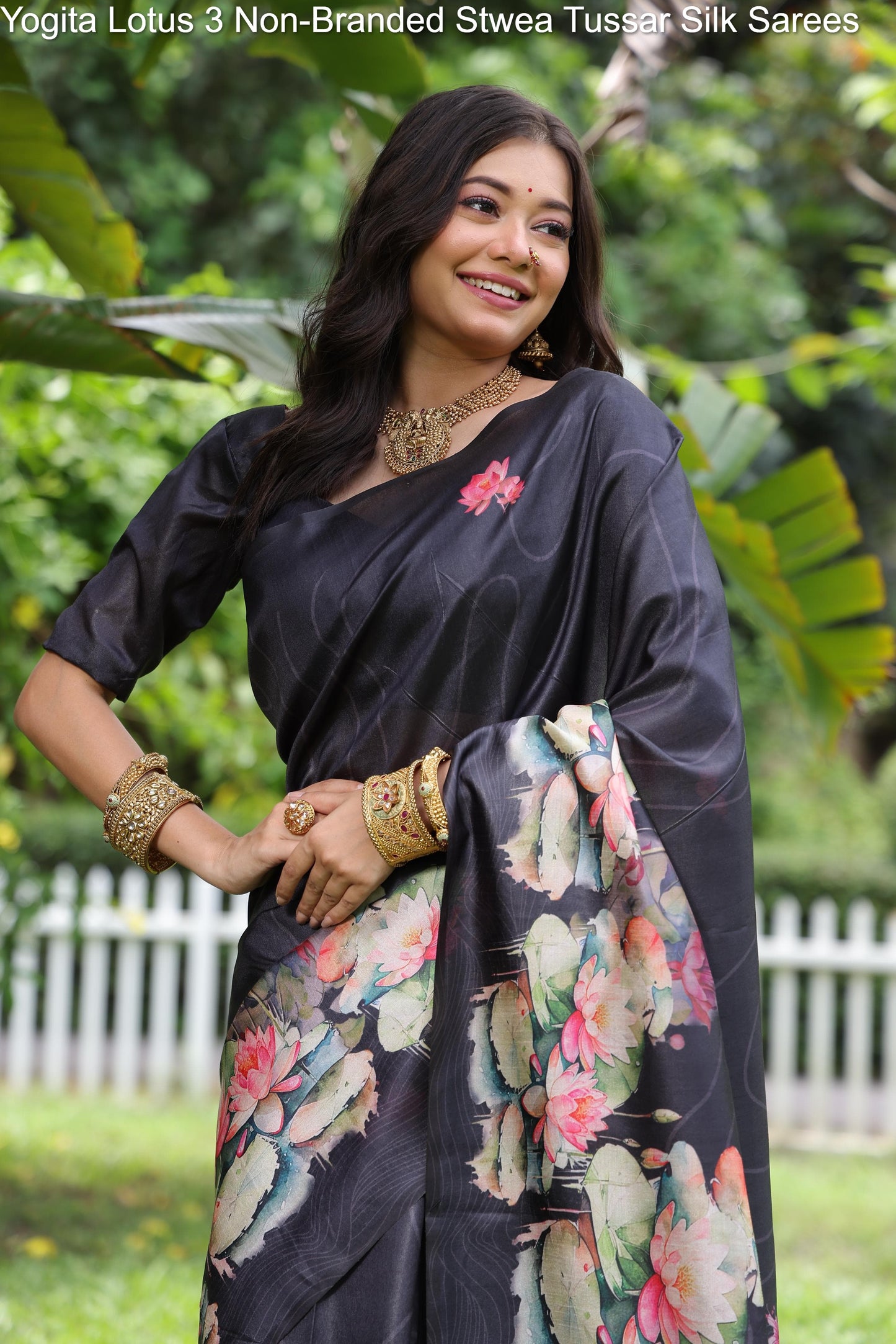 Yogita Lotus 3 Non-Branded Stwea Tussar Silk Sarees