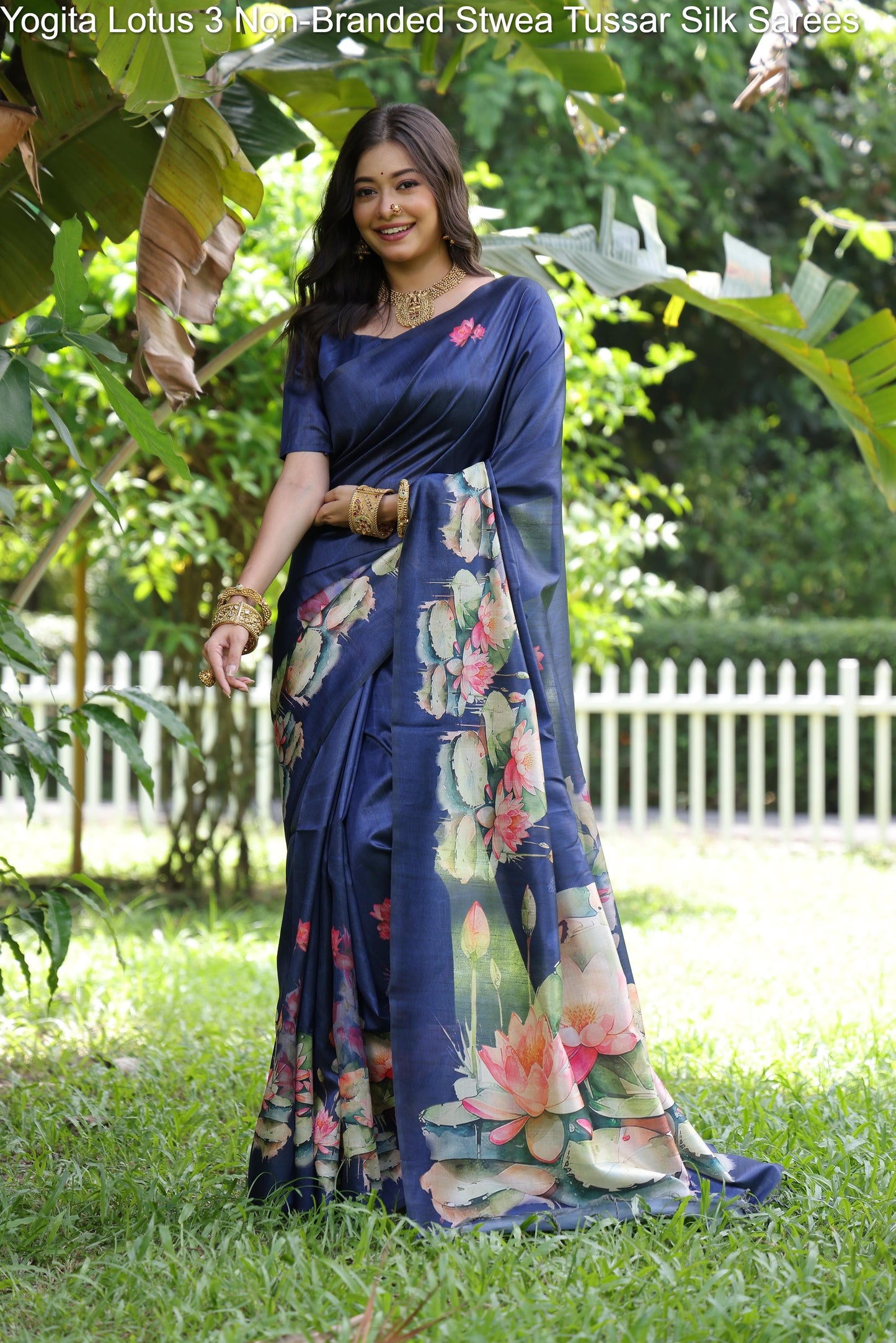 Yogita Lotus 3 Non-Branded Stwea Tussar Silk Sarees