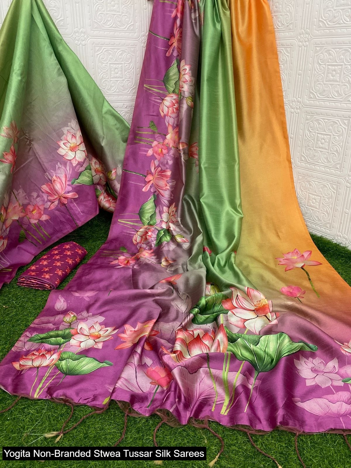 Yogita Non-Branded Stwea Tussar Silk Sarees