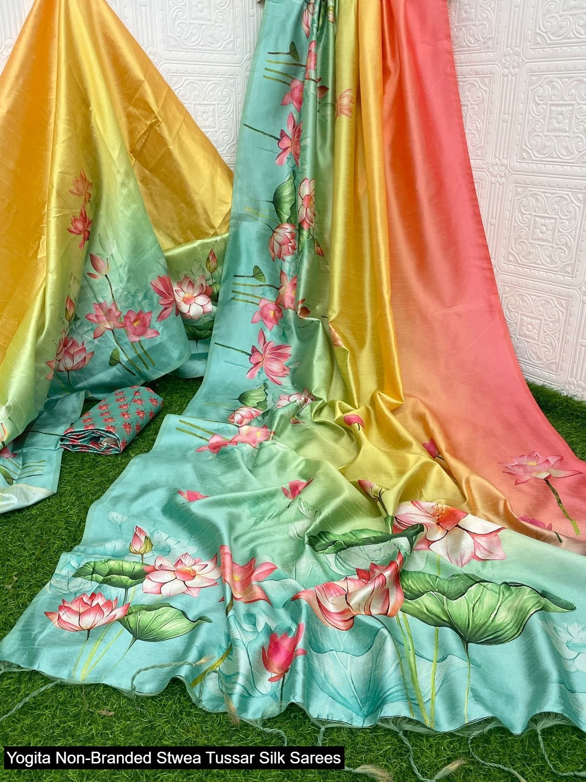 Yogita Non-Branded Stwea Tussar Silk Sarees