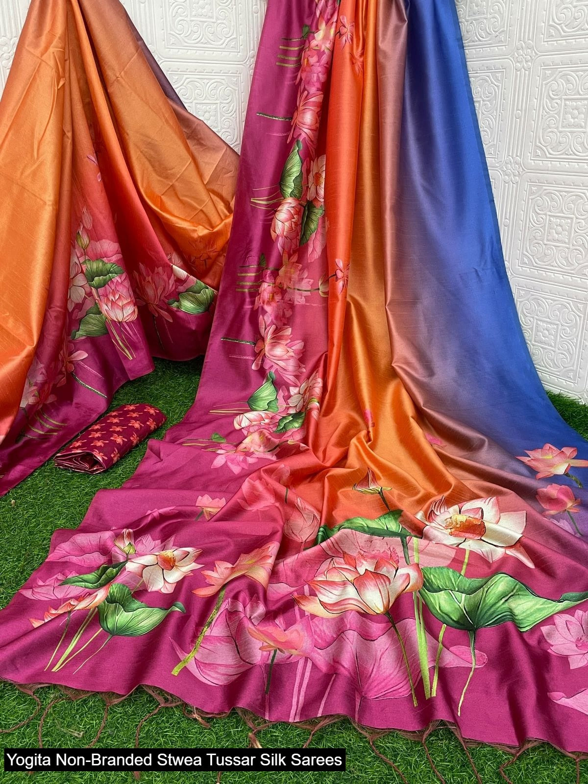 Yogita Non-Branded Stwea Tussar Silk Sarees