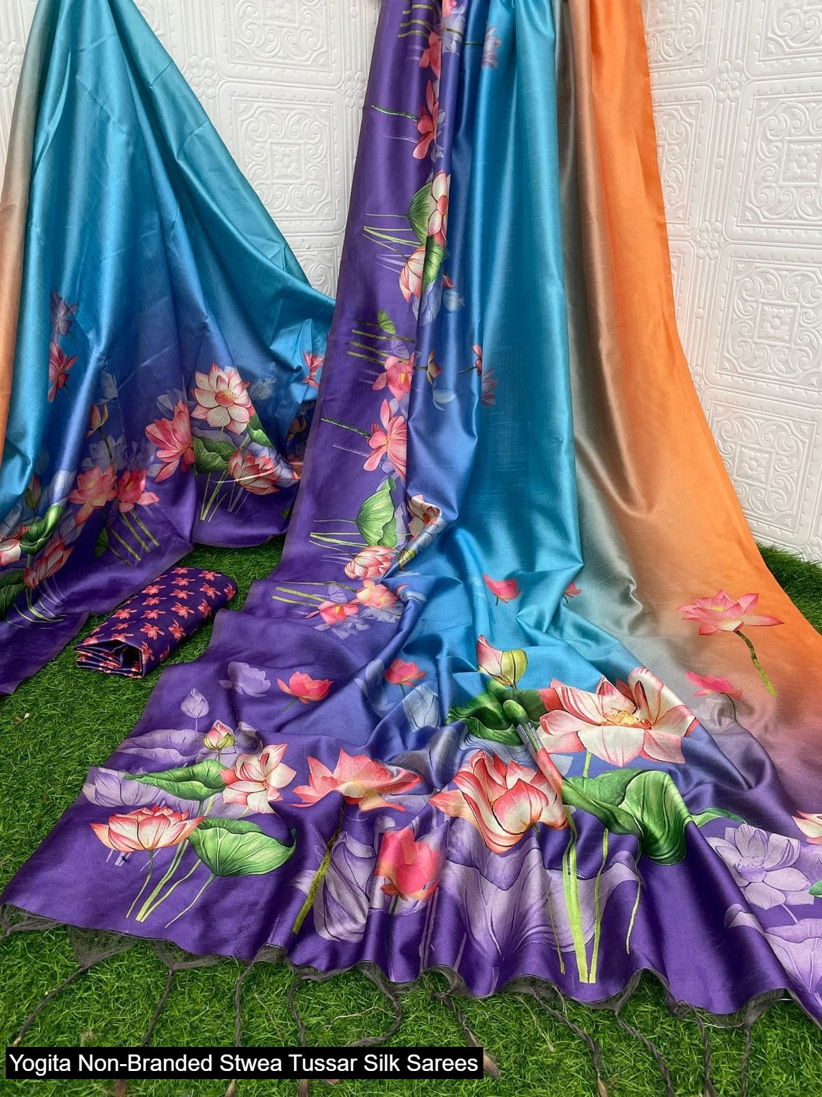 Yogita Non-Branded Stwea Tussar Silk Sarees