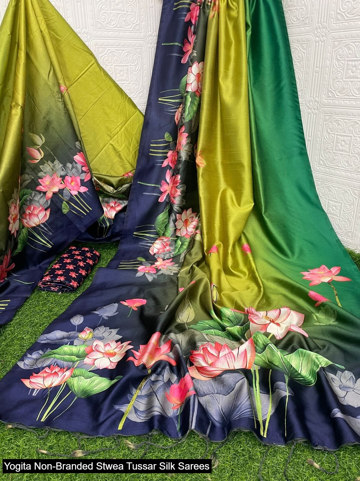 Yogita Non-Branded Stwea Tussar Silk Sarees