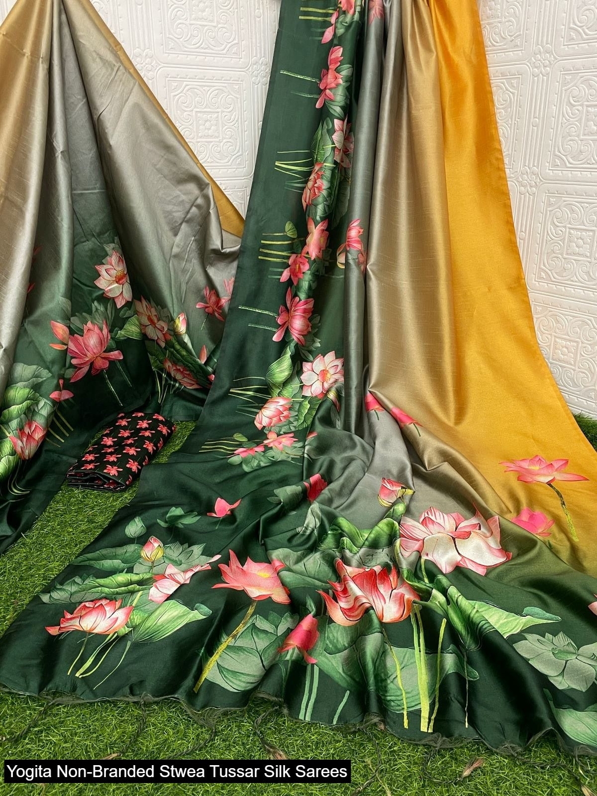 Yogita Non-Branded Stwea Tussar Silk Sarees