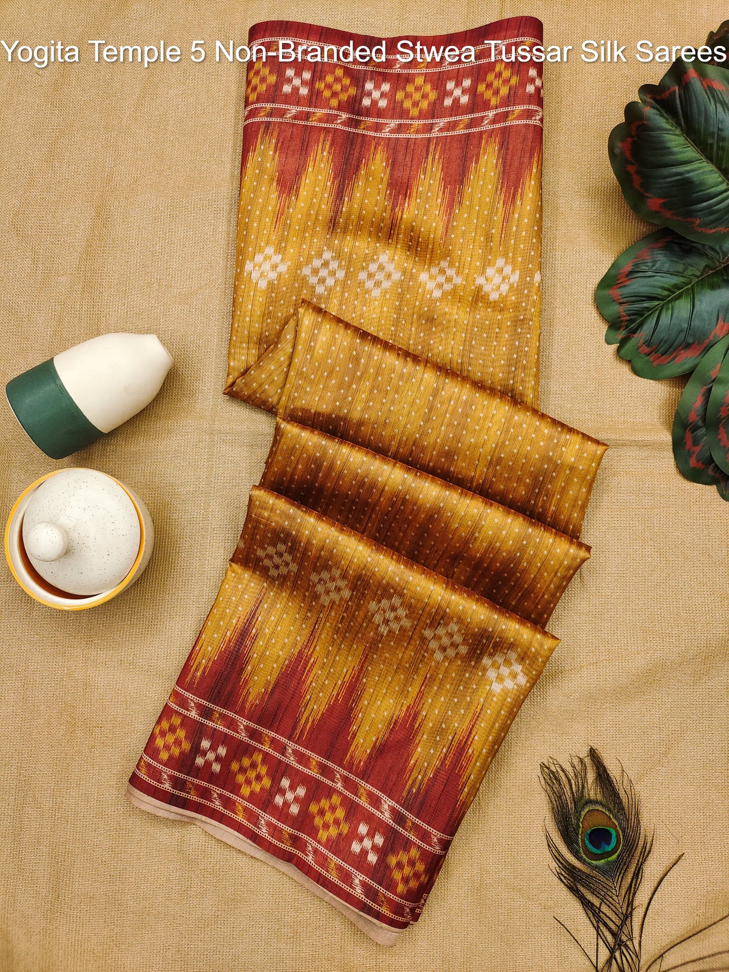 Yogita Temple 5 Non-Branded Stwea Tussar Silk Sarees