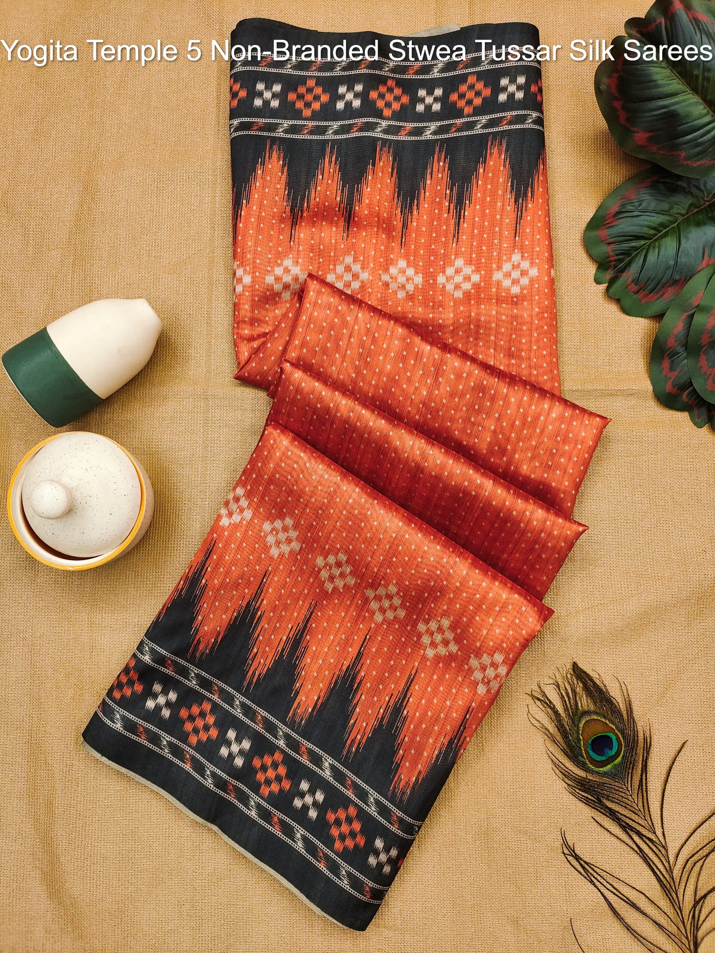 Yogita Temple 5 Non-Branded Stwea Tussar Silk Sarees