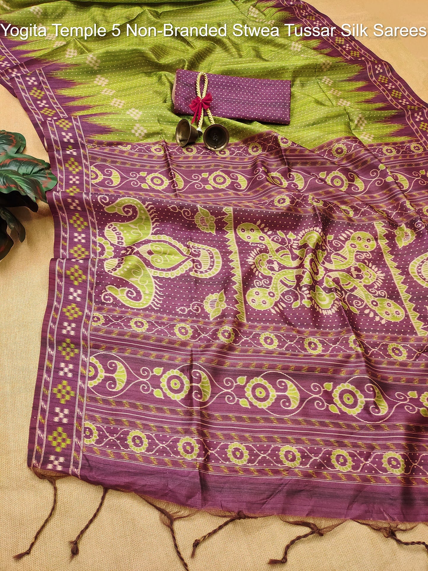 Yogita Temple 5 Non-Branded Stwea Tussar Silk Sarees