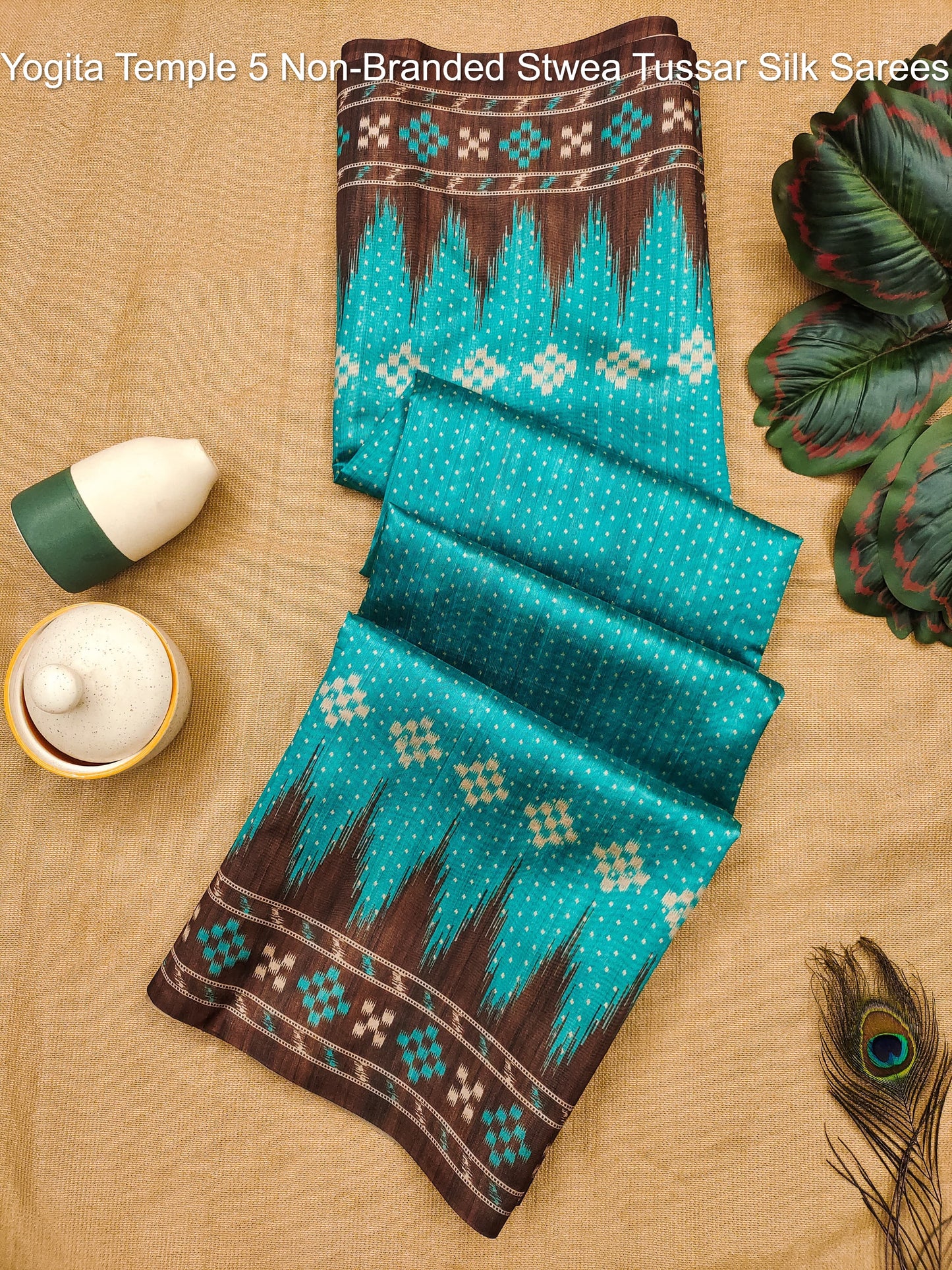 Yogita Temple 5 Non-Branded Stwea Tussar Silk Sarees