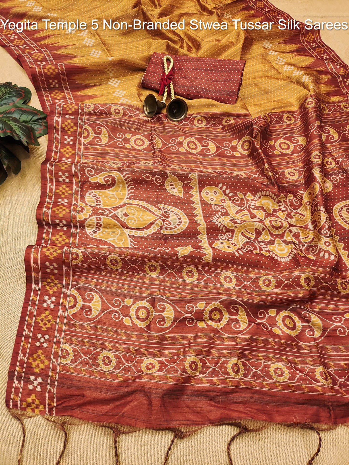 Yogita Temple 5 Non-Branded Stwea Tussar Silk Sarees