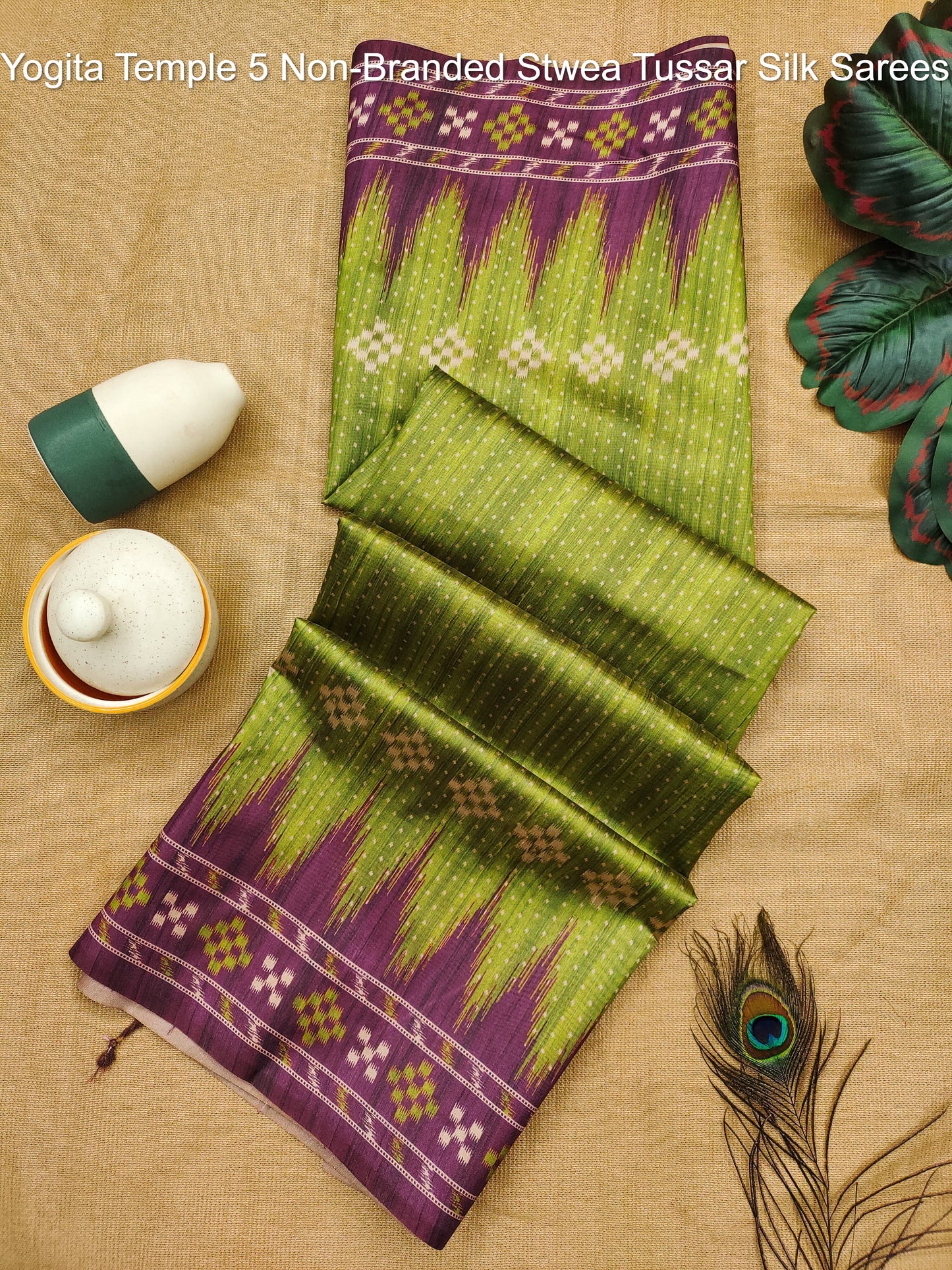 Yogita Temple 5 Non-Branded Stwea Tussar Silk Sarees