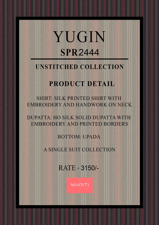 Yugin Naariti Silk Unstitched Suits