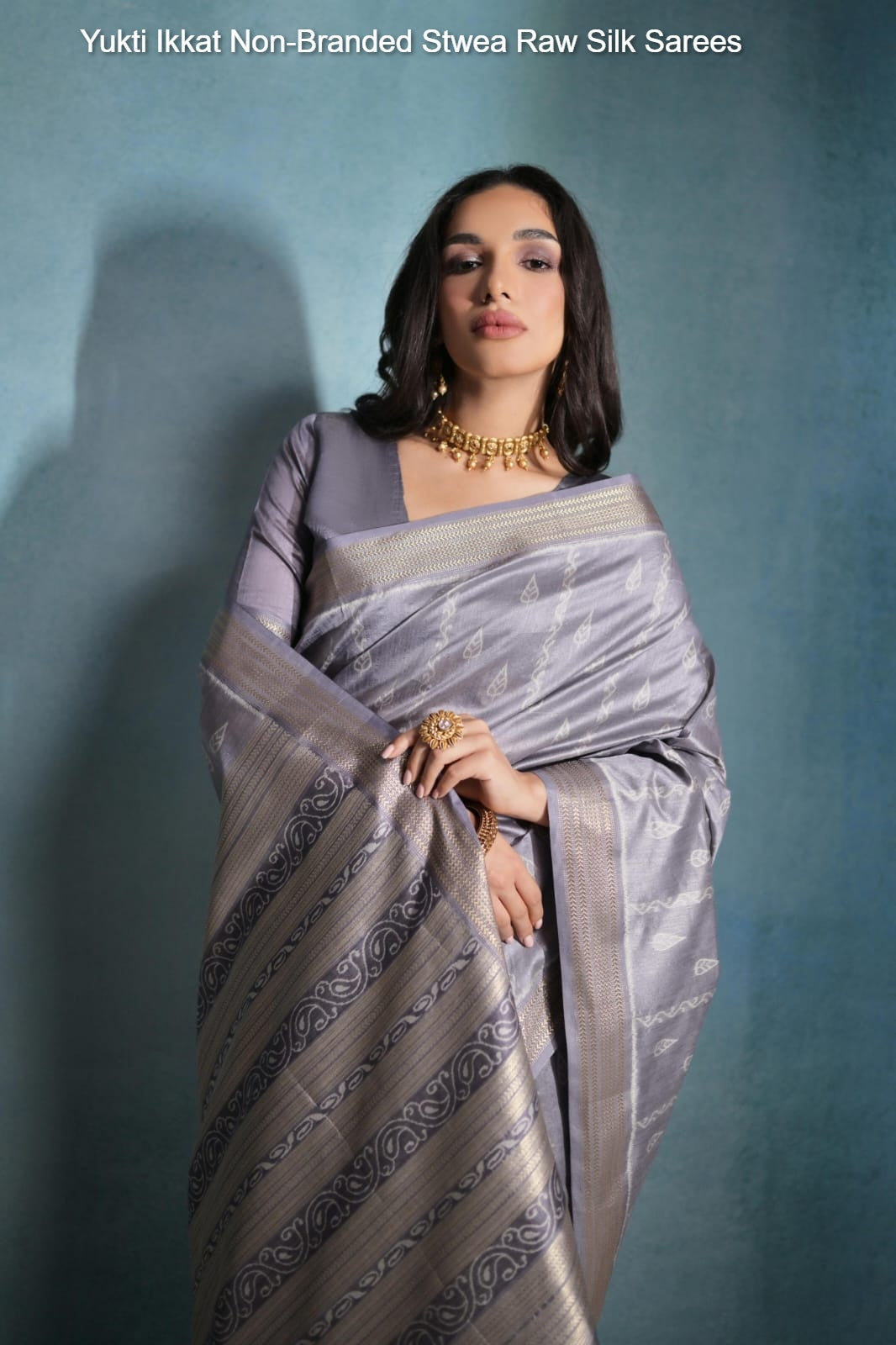 Yukti Ikkat Non-Branded Stwea Raw Silk Sarees