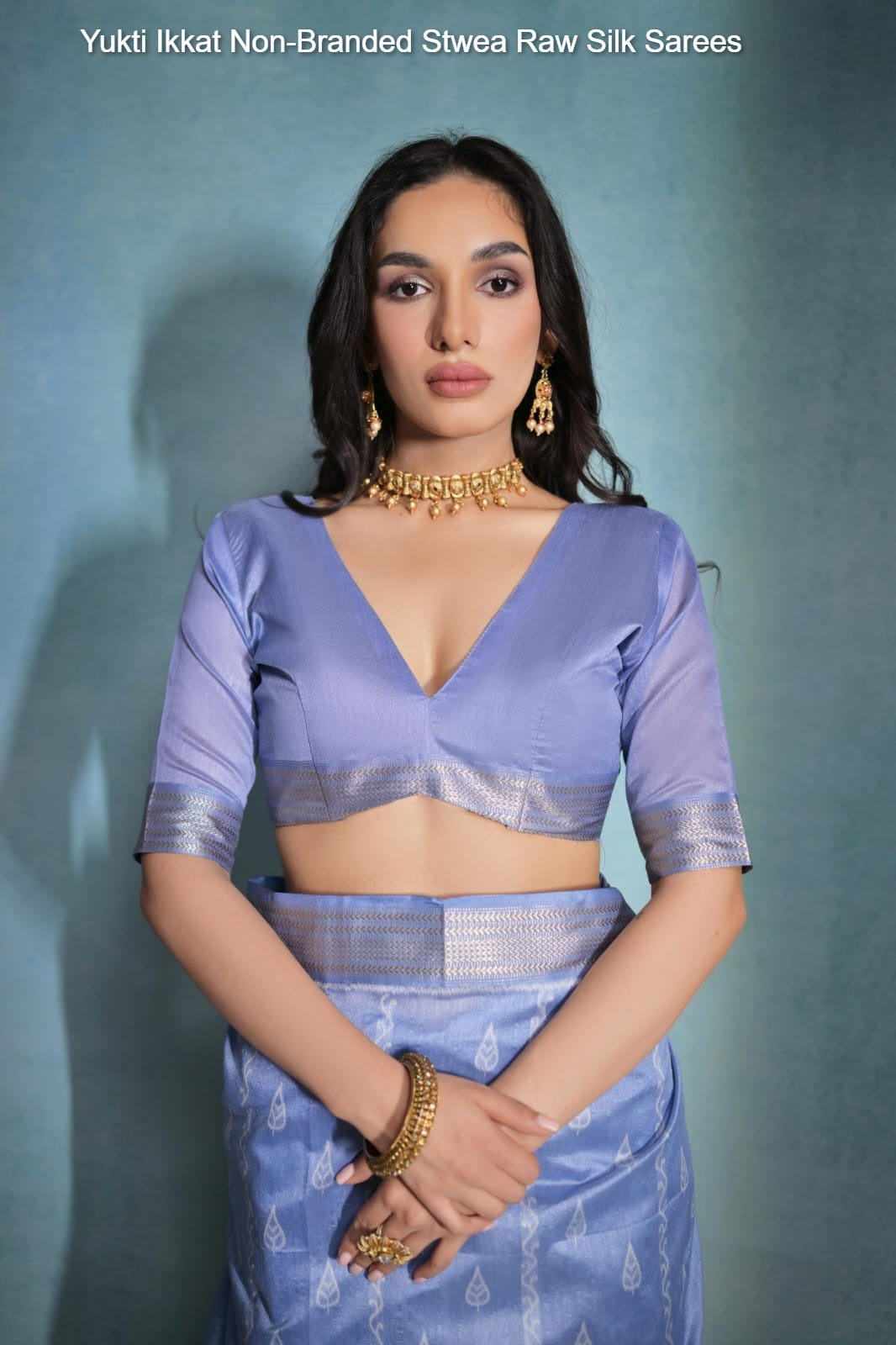 Yukti Ikkat Non-Branded Stwea Raw Silk Sarees