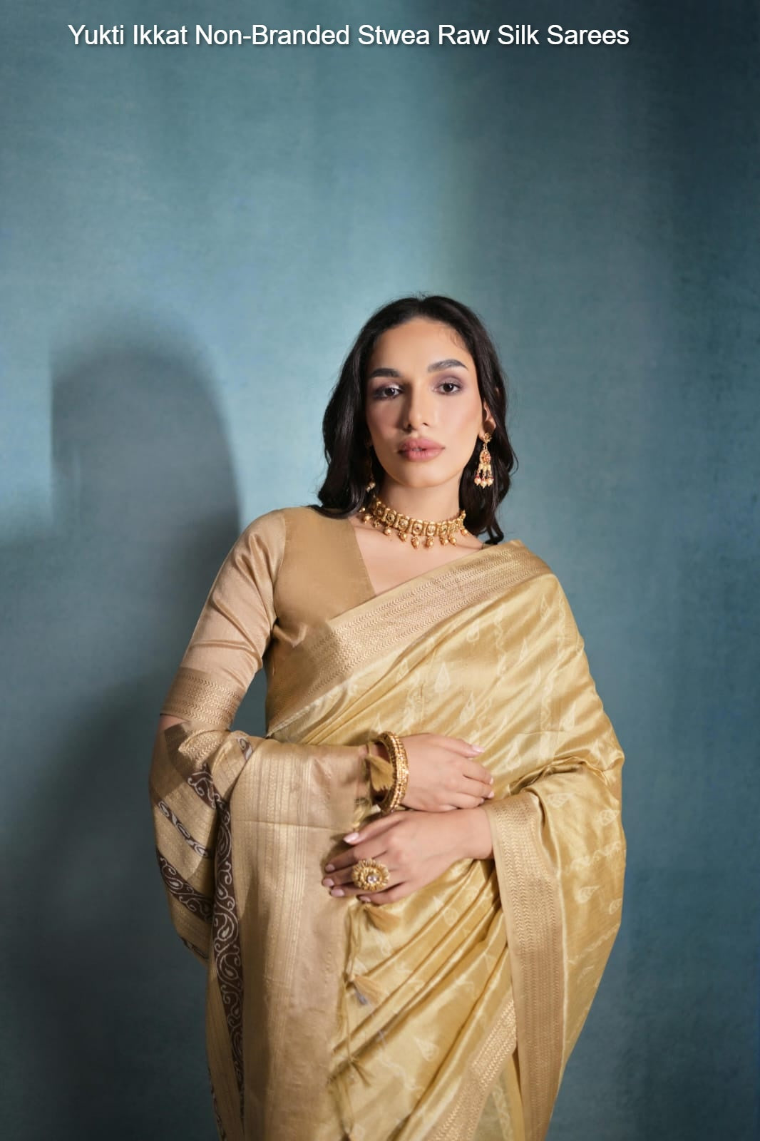 Yukti Ikkat Non-Branded Stwea Raw Silk Sarees