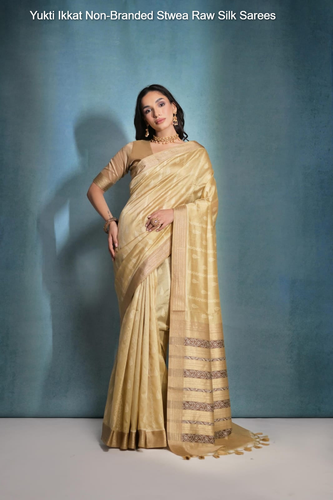 Yukti Ikkat Non-Branded Stwea Raw Silk Sarees