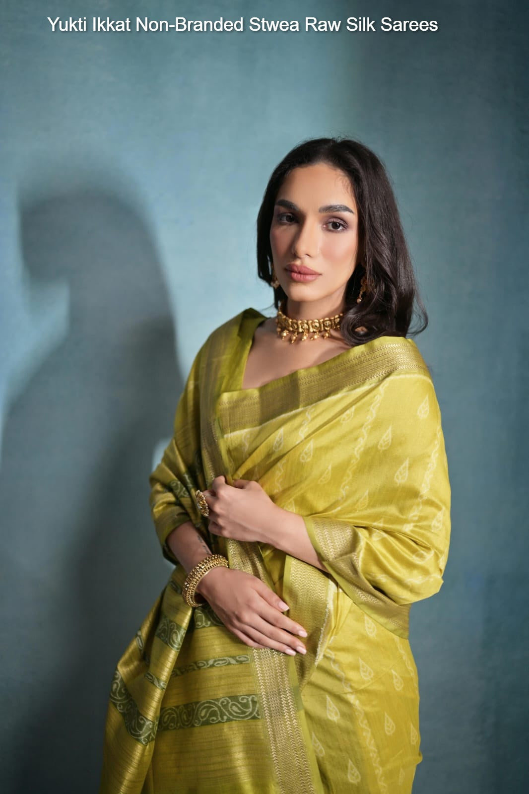 Yukti Ikkat Non-Branded Stwea Raw Silk Sarees