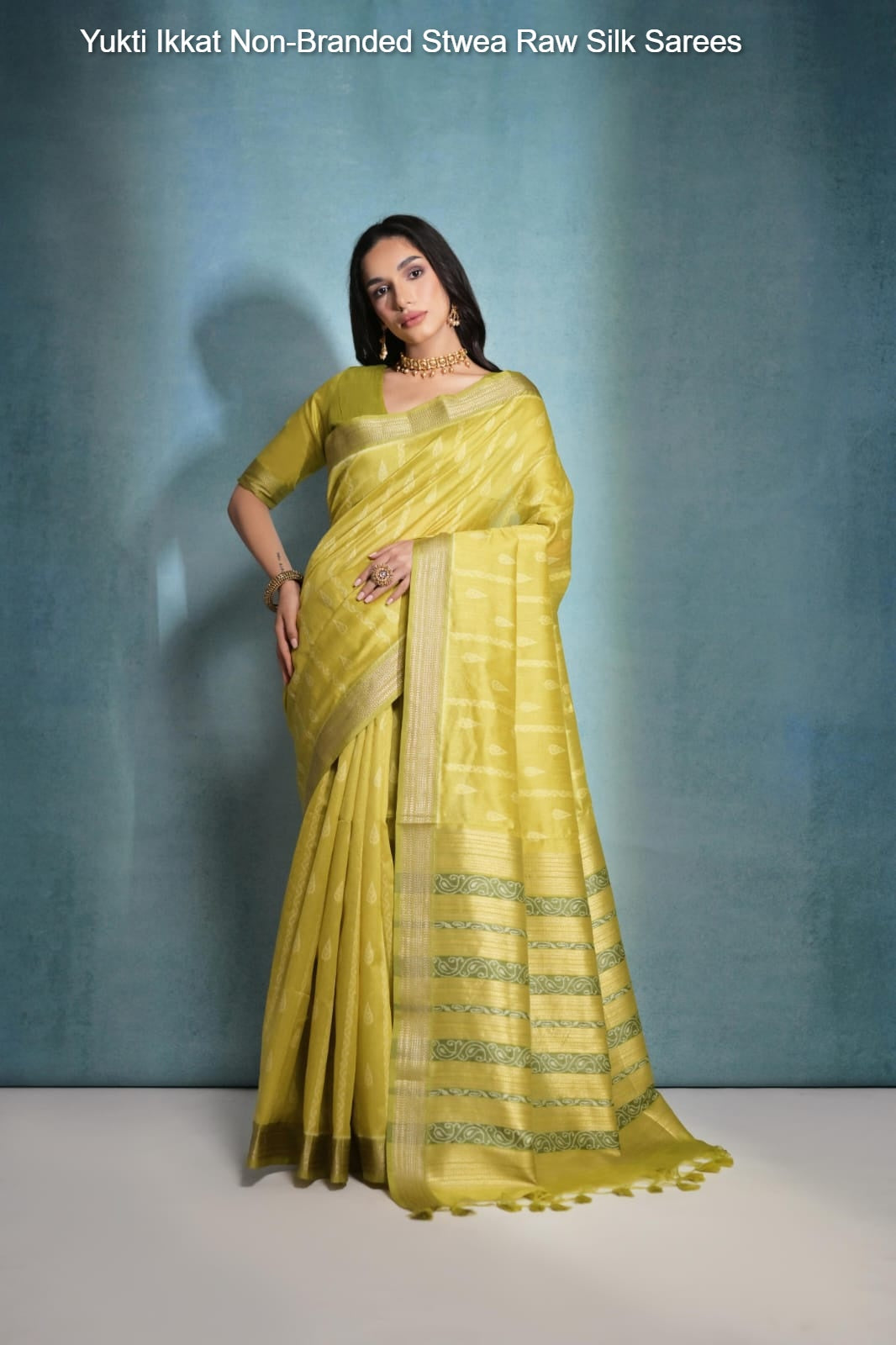 Yukti Ikkat Non-Branded Stwea Raw Silk Sarees